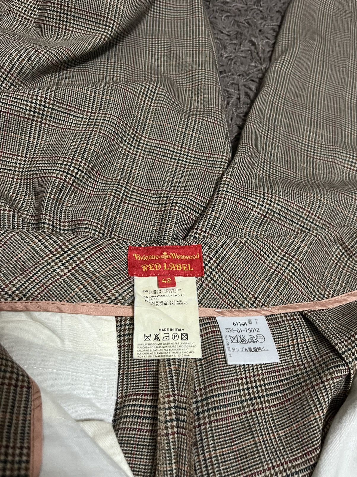 Vivienne Westwood 1980s Worlds end glen plaid belt loop #I Size US 27 - 7 Thumbnail