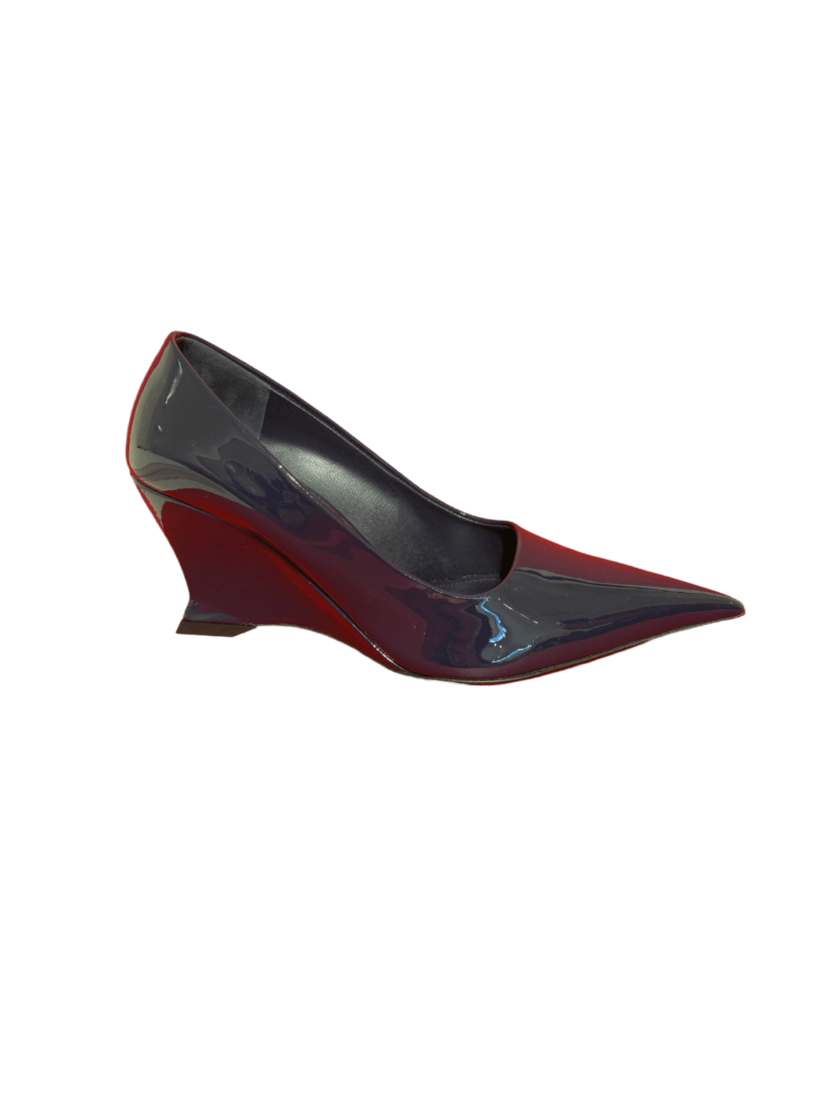 Salvatore Ferragamo o1s1rm1224 Viola Leather Pumps in Navy Blue Size US 8.5 / IT 38.5 - 1 Preview