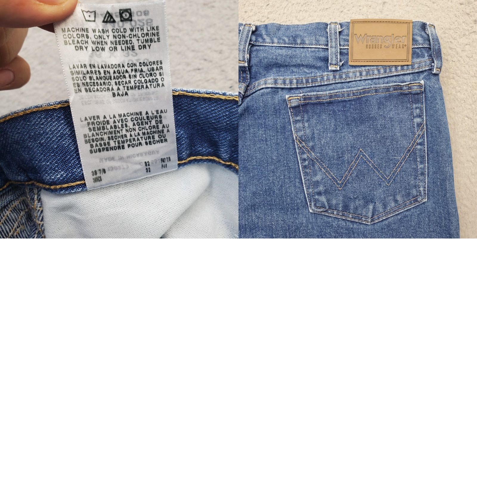 Wrangler Wrangler Rugged Wear Jeans Mens 36x32 Blue Denim Relaxed Fit 1035001AL Denim 5-Pocket Mens Size 36 Blue Jeans Wrangler Rugged Wear 1035001AL Size US 36 / EU 52 - 8 Thumbnail