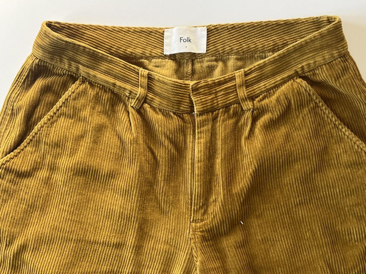 Folk Folk - gold corduroy cropped pants Size US 31 - 1 Thumbnail