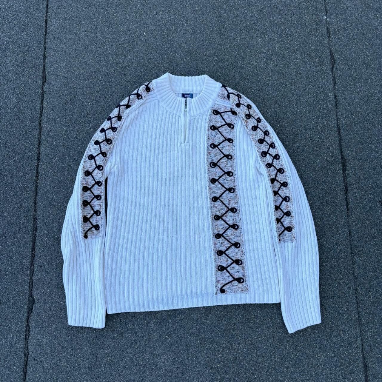 Japanese Brand × Vintage Opium style ribbed zip up sweater Size US M / EU 48-50 / 2 - 1 Thumbnail