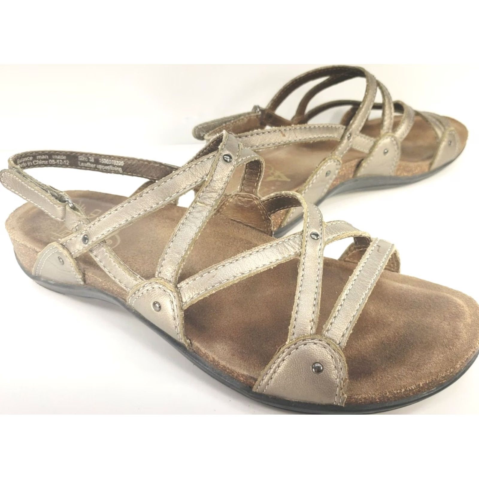 Dansko Dansko Slingback Womens Gold Leather Sling Back Strappy Open Toe Sandals 38EU Metallic Size US 8 / IT 38 - 2 Thumbnail
