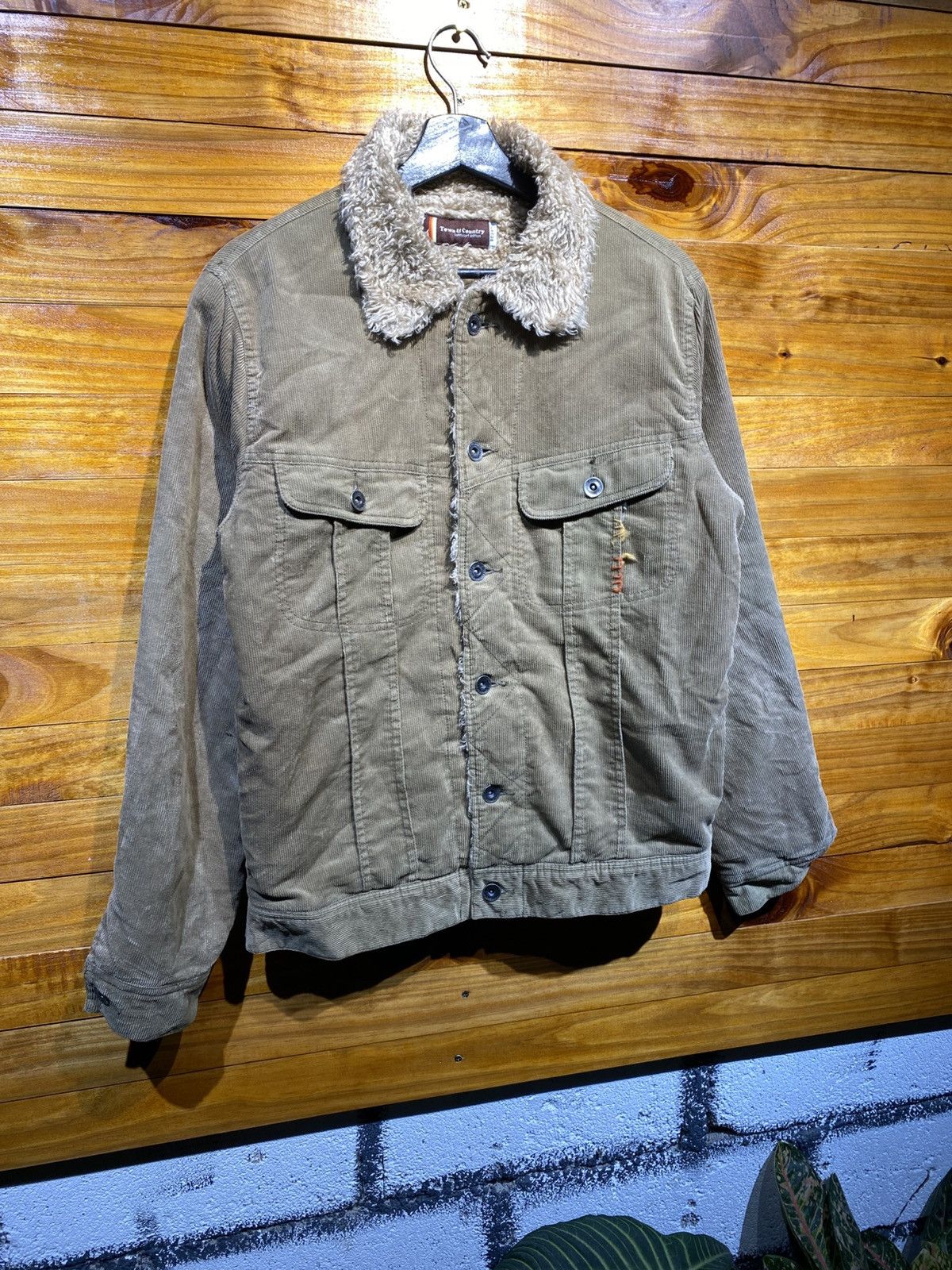 Vintage Town & Country Sunny Surf Edition Corduroy Sherpa Jacket Size US L / EU 52-54 / 3 - 6 Thumbnail
