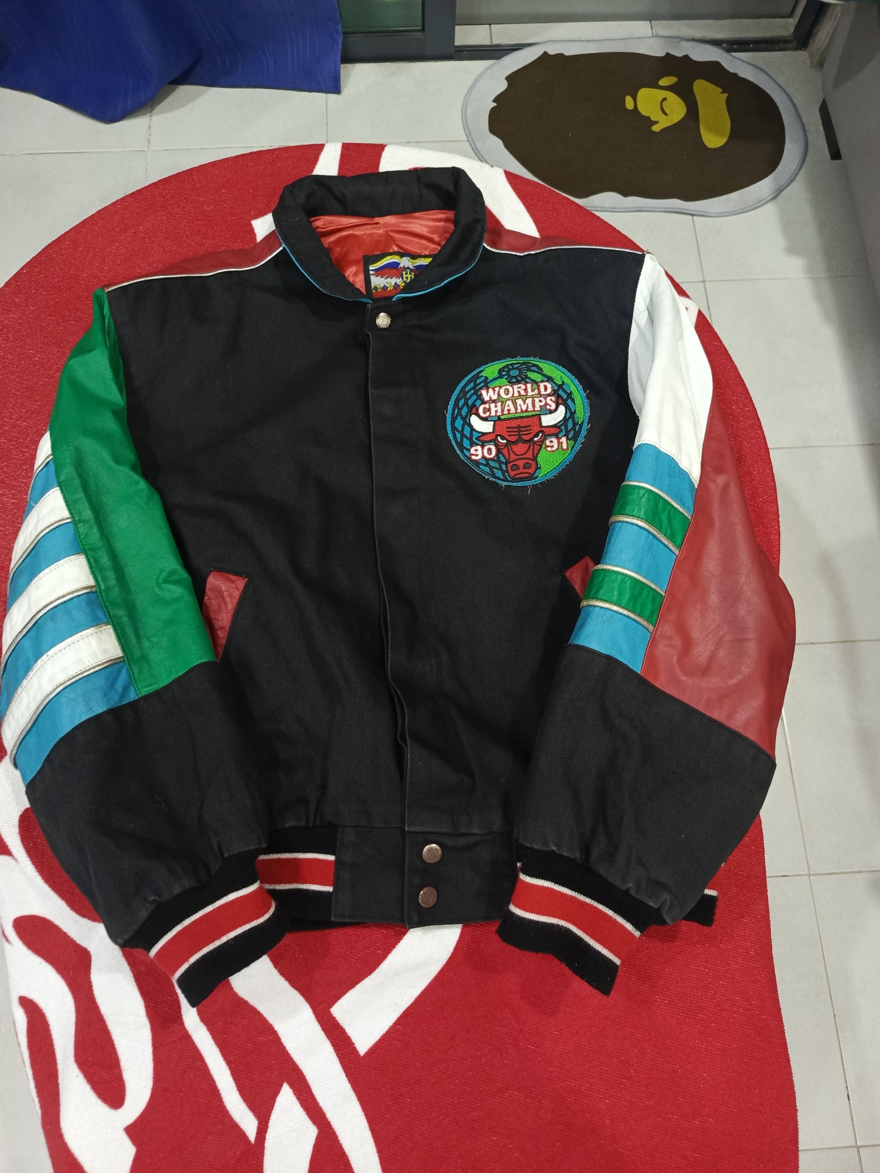 Vintage Jeff Hamilton 1990-1991 Chicago Bulls Jacket Size US M / EU 48-50 / 2 - 2 Thumbnail