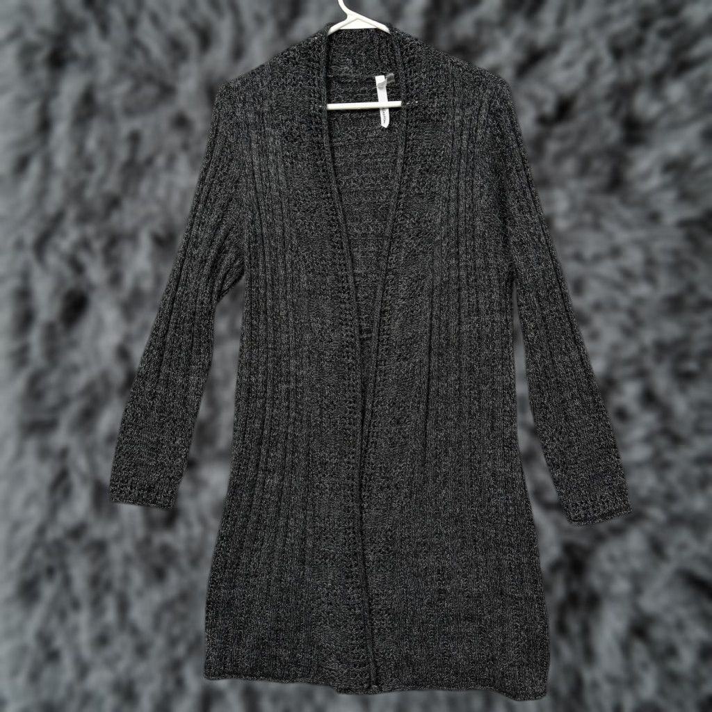 Vintage NY Collection Cardigan Sweater Gray M Open Front Longline Cozy Chic Layering Size M / US 6-8 / IT 42-44 - 1 Thumbnail
