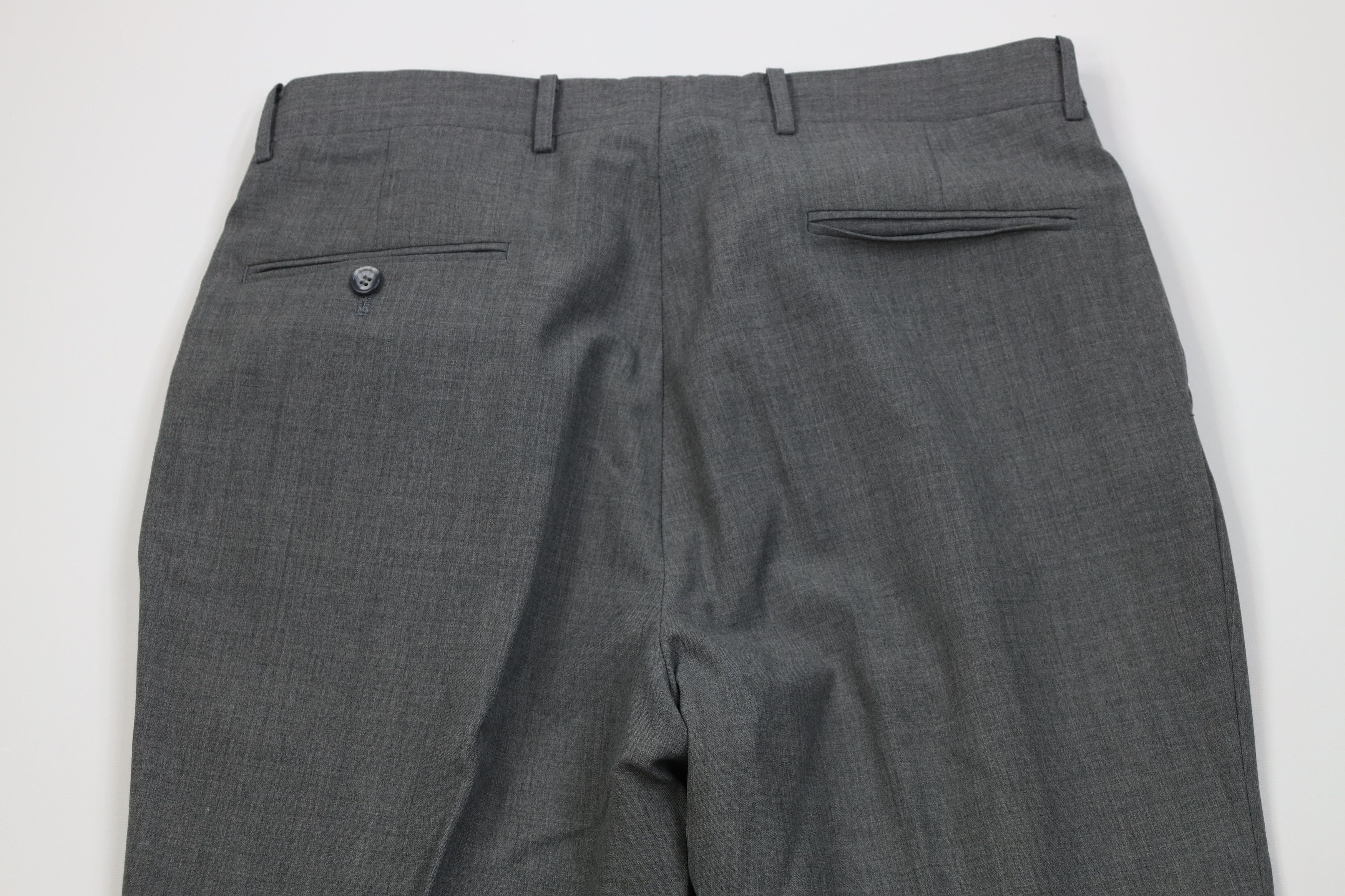 Vintage Vintage 70s Streetwear Wool Knit Wide Leg Chino Pants Gray Size US 32 / EU 48 - 12 Thumbnail