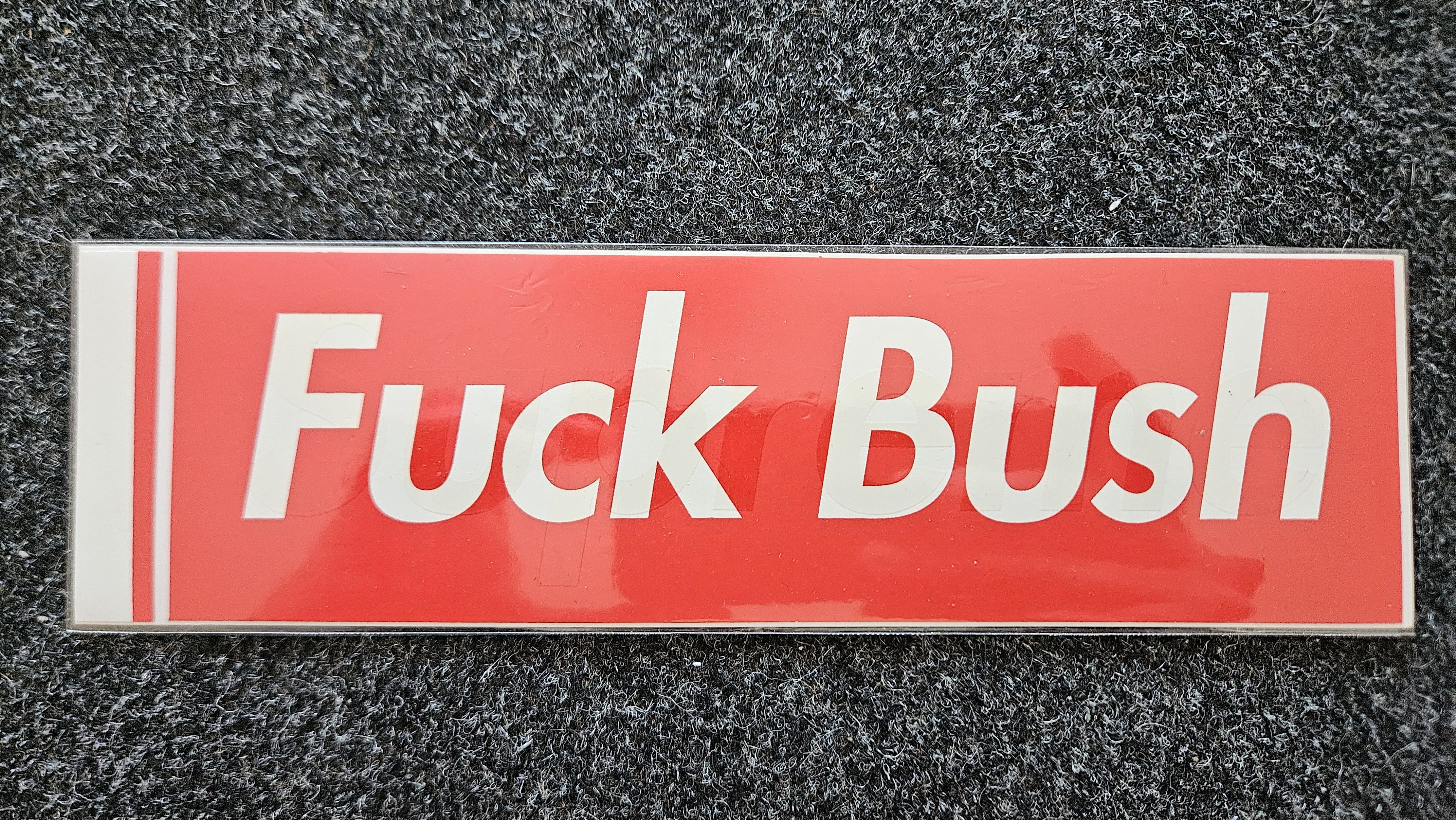 Supreme SUPREME F**k Bush Box Logo Sticker 2005 Size ONE SIZE - 1 Thumbnail