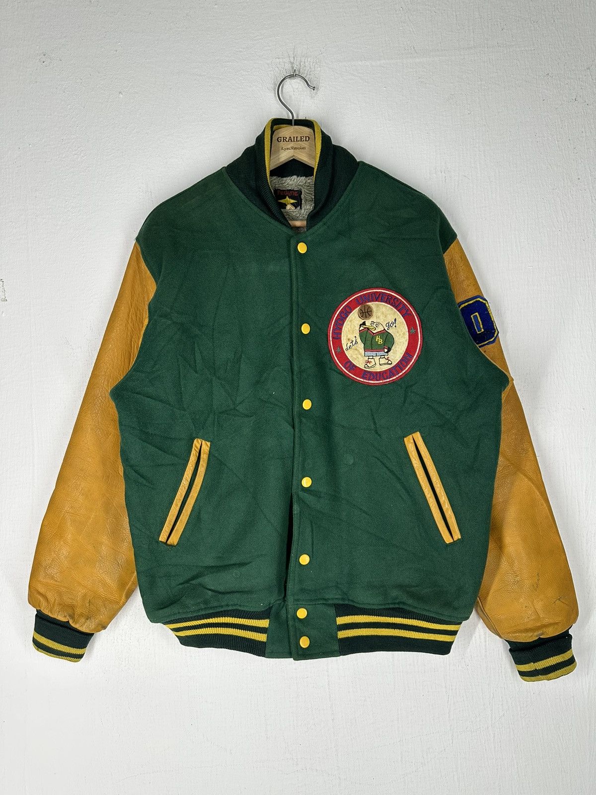 Vintage Vintage Albatross Since1982 Varsity Leather Jacket Size US M / EU 48-50 / 2 - 3 Thumbnail