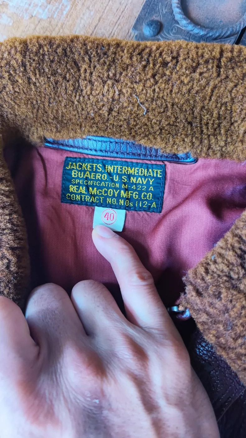 The Real McCoy's The Real McCoys Sise40 the RealMcCoy G1 Old Goatskin Leathe Size US XXS / EU 40 - 3 Thumbnail