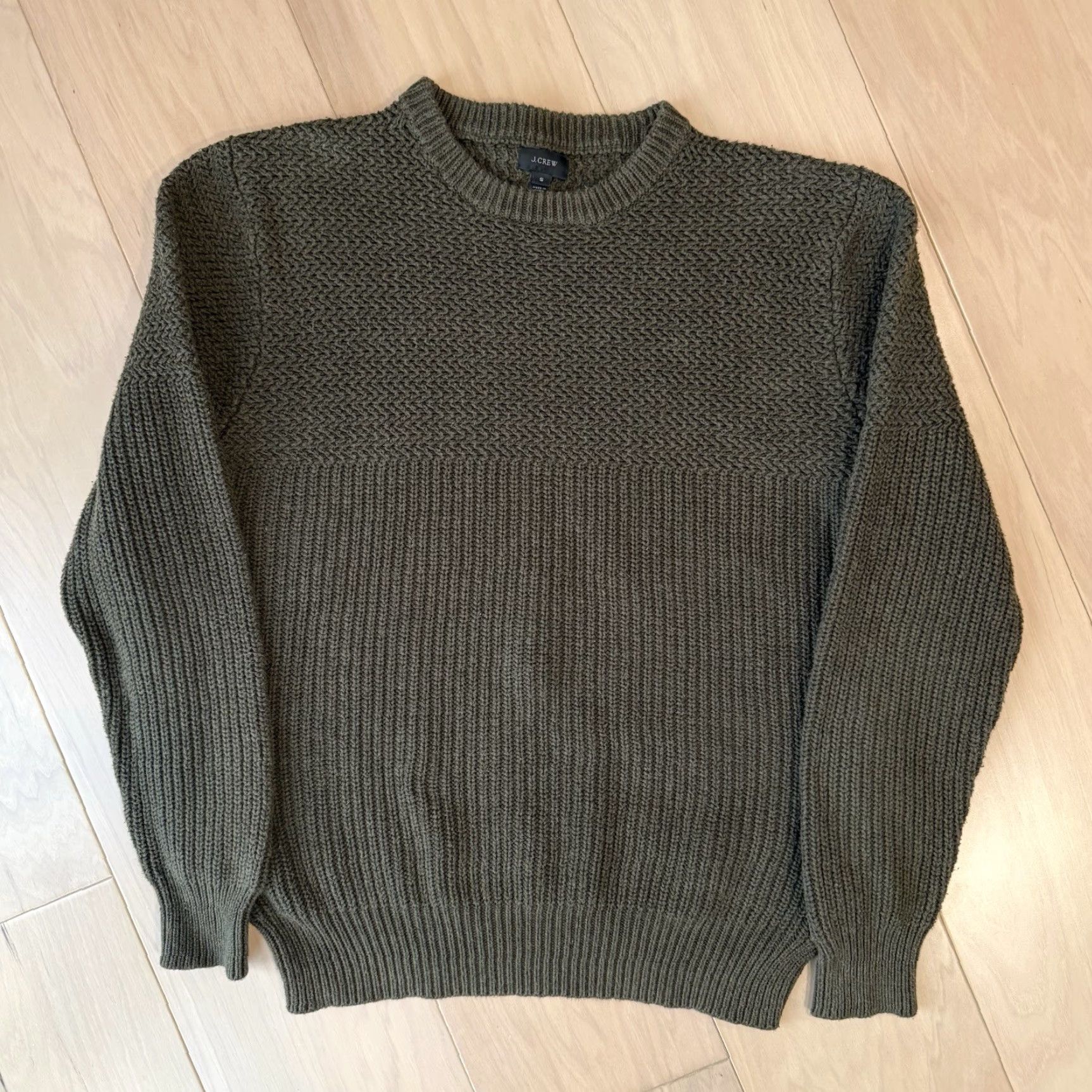 J.Crew J.CREW Sweater Small Olive Green Cotton Knit Pullover Crew Neck Knit Style 90s Art Aztec Classic USA Men Mens Size US S / EU 44-46 / 1 - 2 Thumbnail