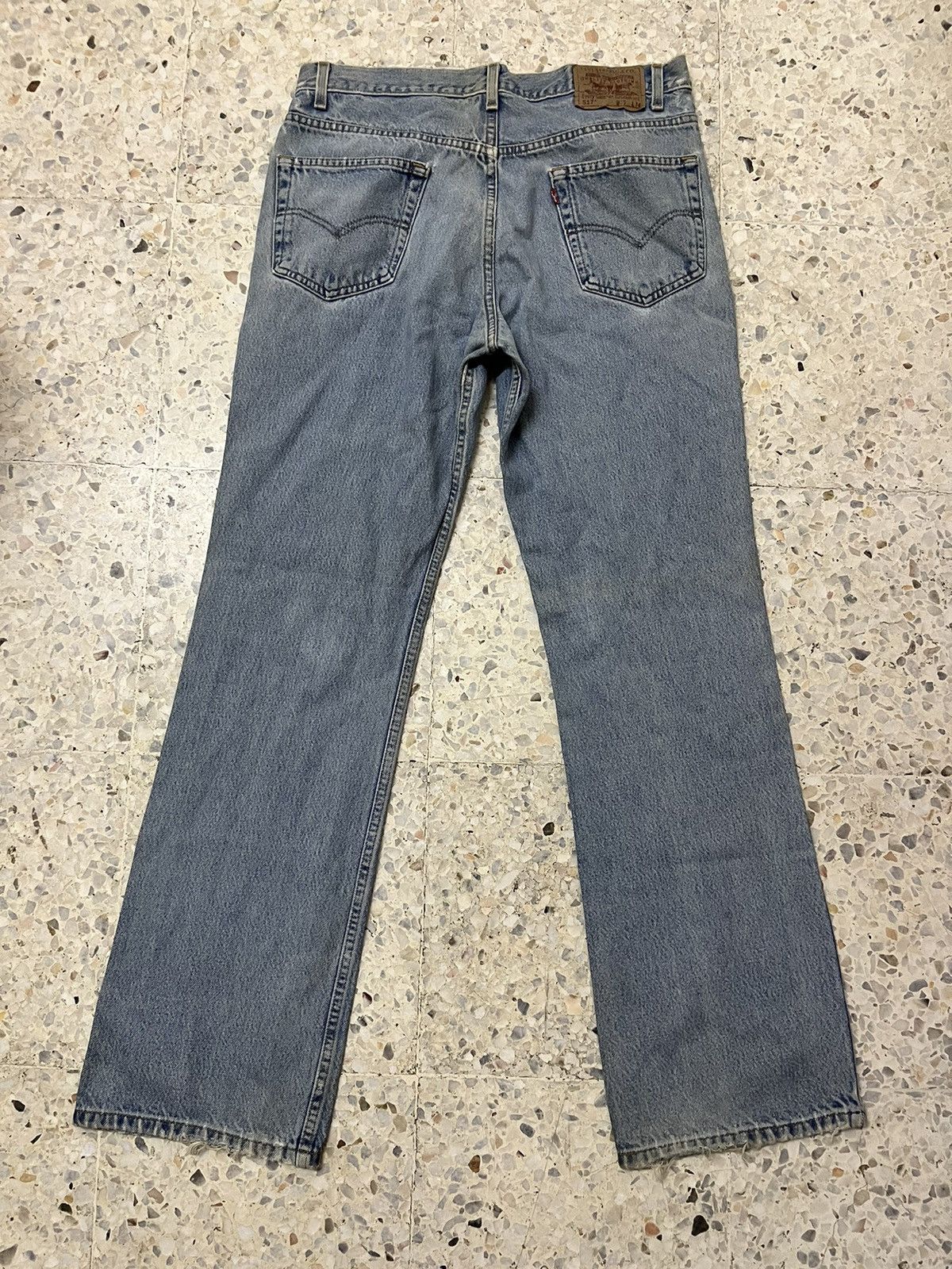 Levi's Rare Vintage Levi’s 517 Light Blue Faded Distressed Size US 35 - 2 Thumbnail