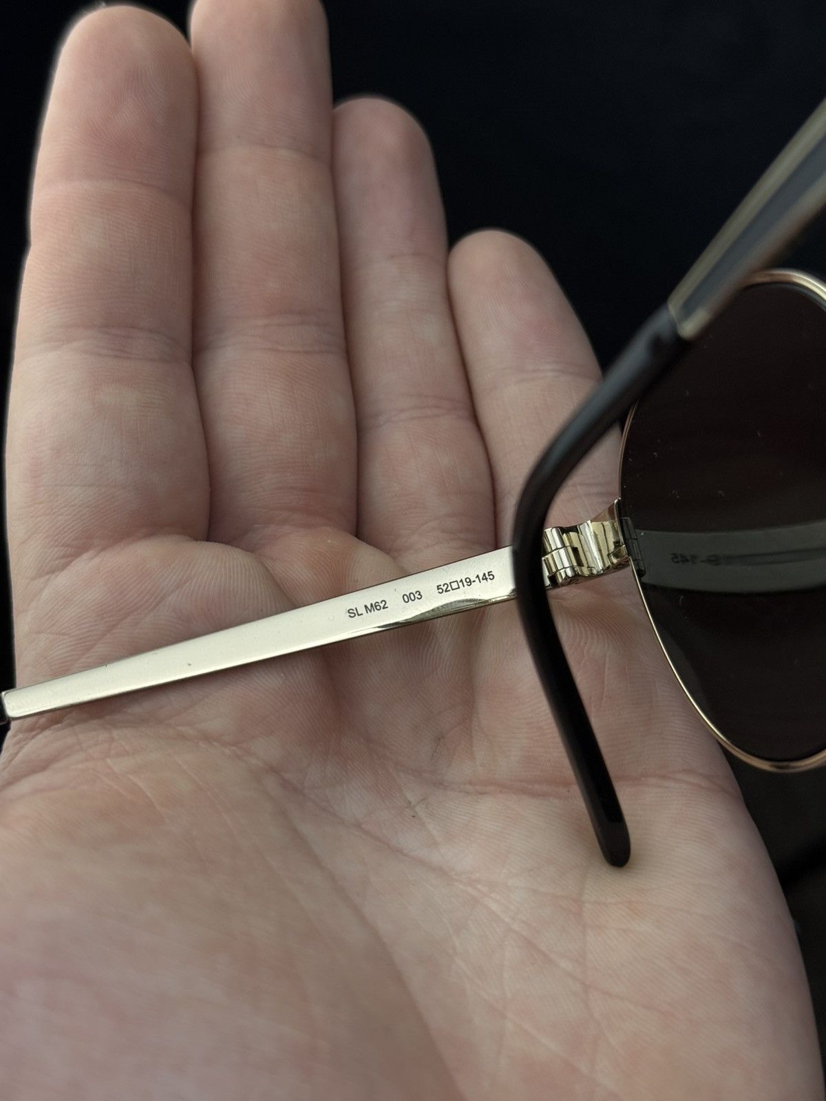 Saint Laurent Paris SAINT LAURENT Sunglasses SL M62 003 Gold/Gray Size ONE SIZE - 13 Thumbnail