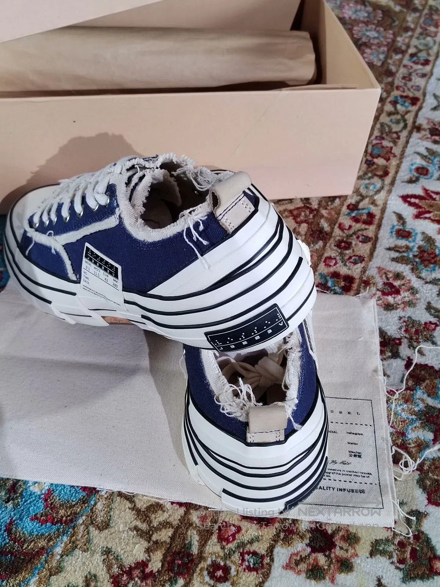 xVESSEL Blue Canvas Low-Top Sneakers. Size US 11 / EU 44 - 6 Thumbnail