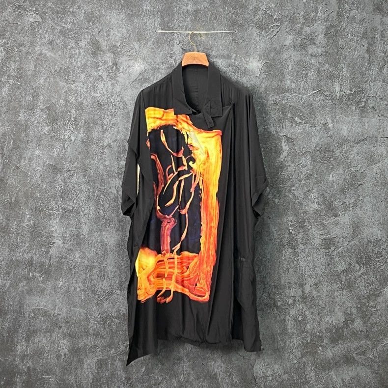 Yohji Yamamoto Yohji Yamamoto Silk Printed Shirt Size US XS / EU 42 / 0 - 1 Thumbnail