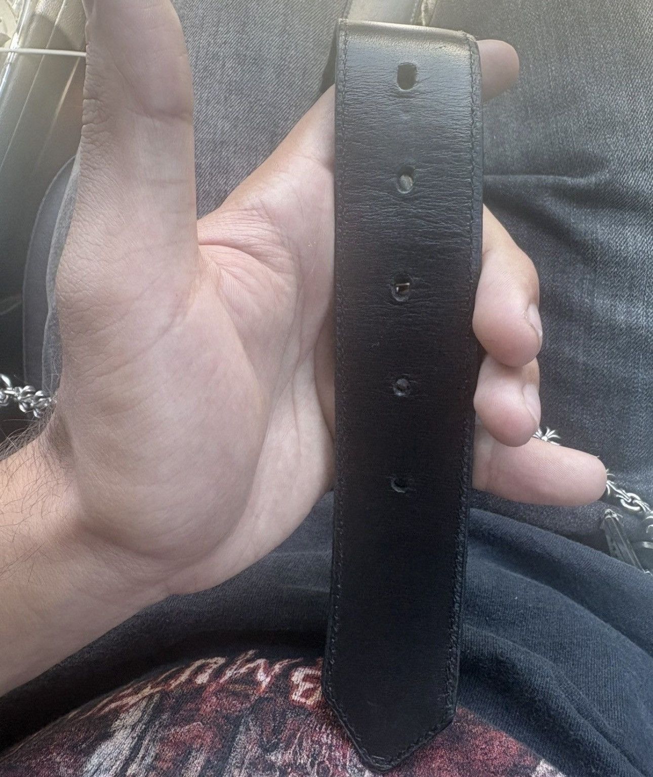 Chrome Hearts - Chrome Hearts Leather Roller Belt Size 38 - 19 Thumbnail