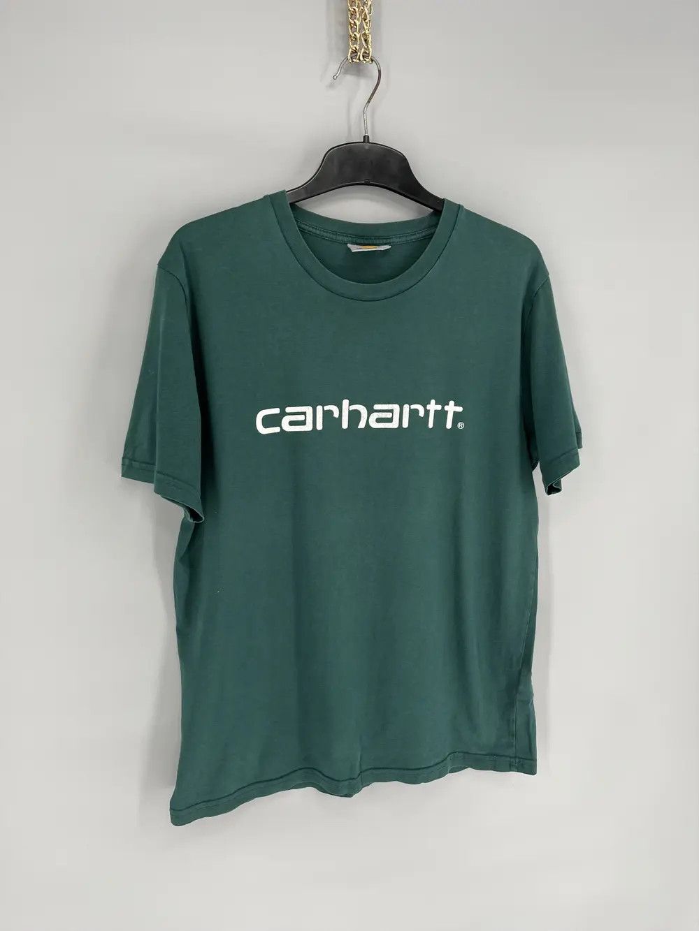 Carhartt TRASHED Carhartt Centr Big Logo Vintage Y2K Style Shirt Size US M / EU 48-50 / 2 - 2 Thumbnail