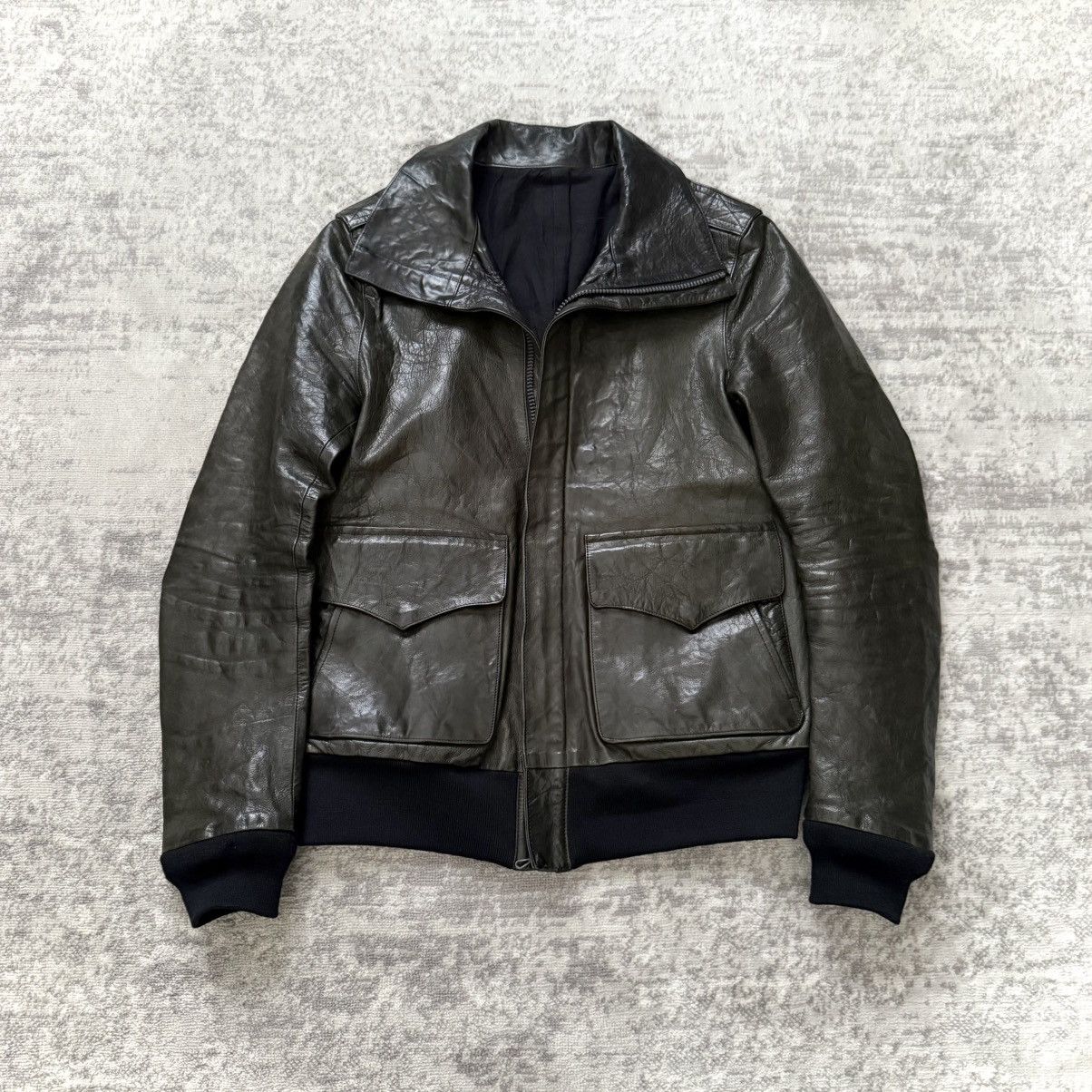 Kazuyuki Kumagai Attachment Early 2000's Attachment German Calf Leather A2 Flight Jacket Size US M / EU 48-50 / 2 - 1 Thumbnail