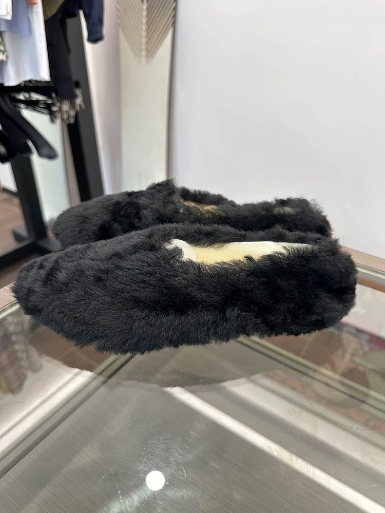 Celine Celine Black Fur Moccasin Slippers Size US 7.5 / EU 40-41 - 3 Thumbnail