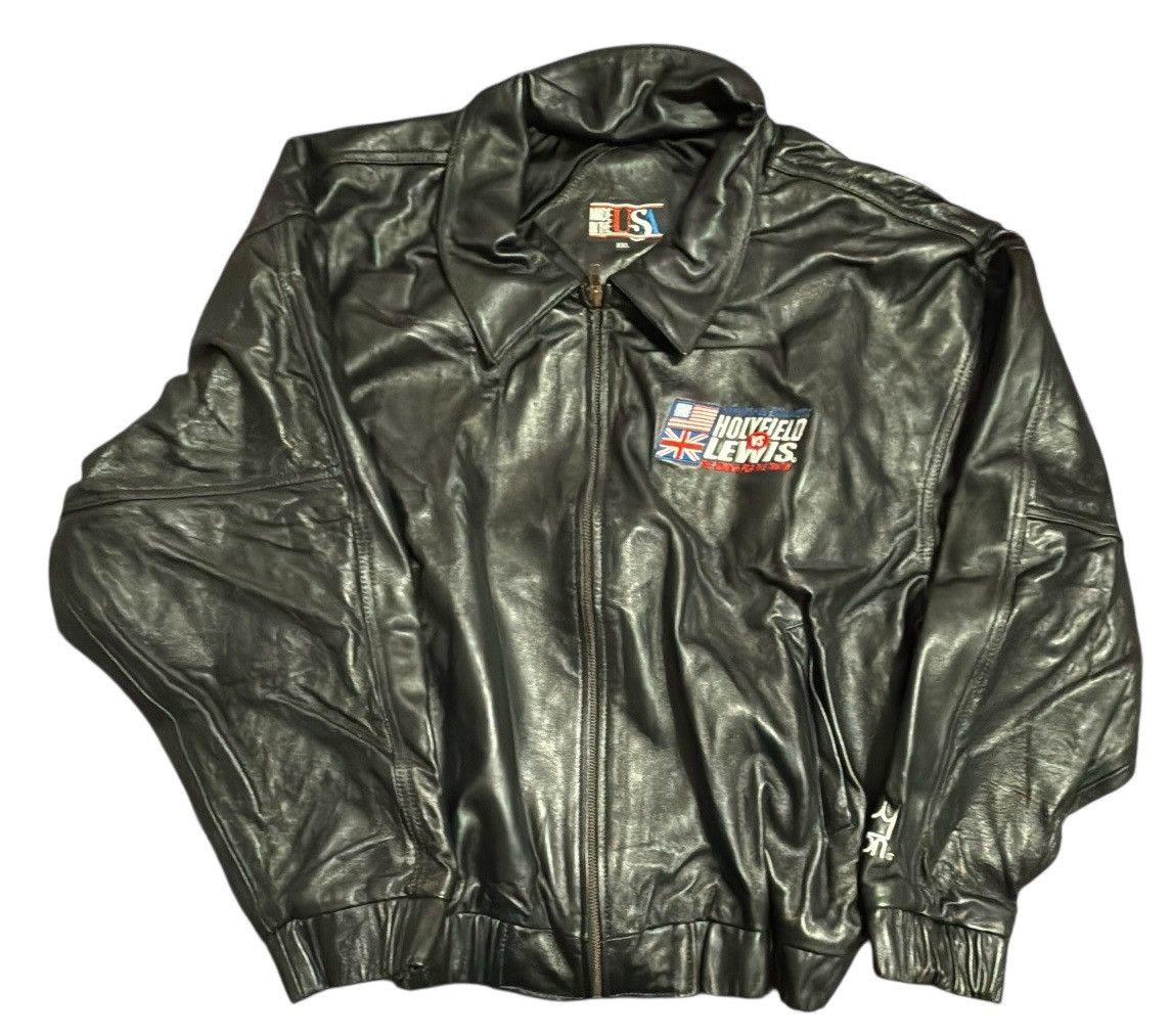 1999 Holyfield vs Lewis Don King Leather Jacket XXL