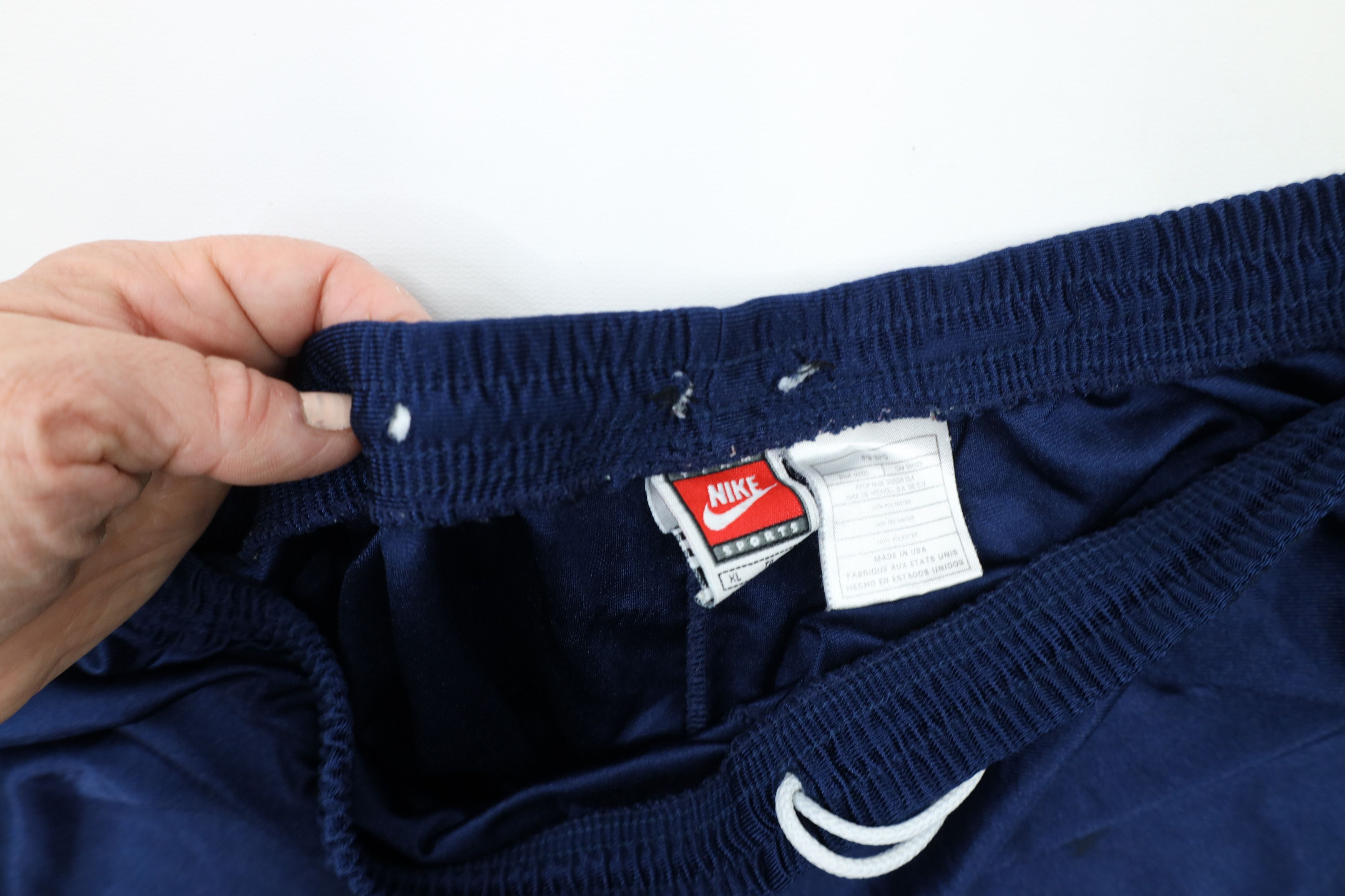 Nike × Vintage Vintage 90s Nike Scott Mini Swoosh Gym Shorts Blue USA Size US 36 / EU 52 - 7 Thumbnail
