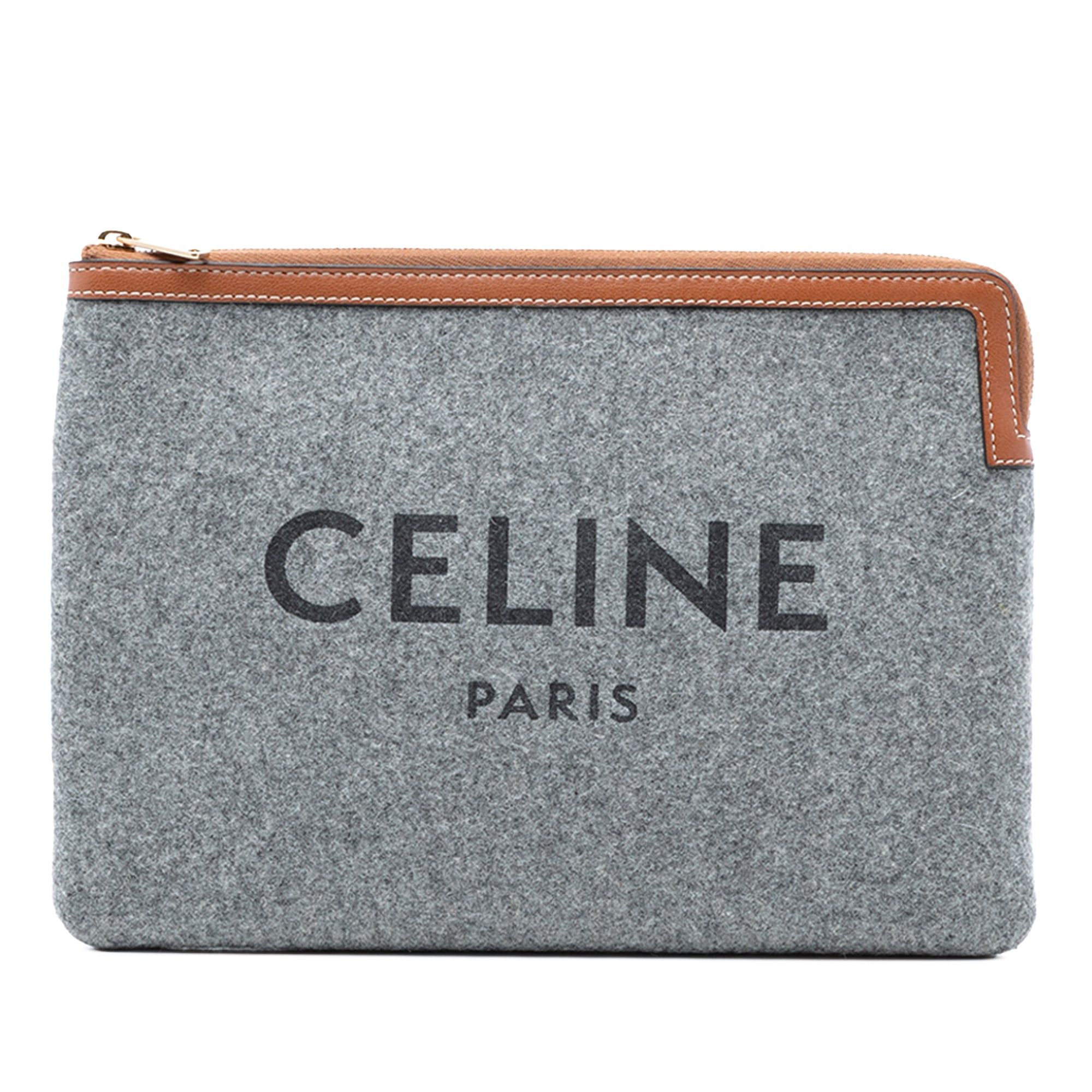Celine Felt Logo Flat Pouch Size ONE SIZE - 1 Thumbnail
