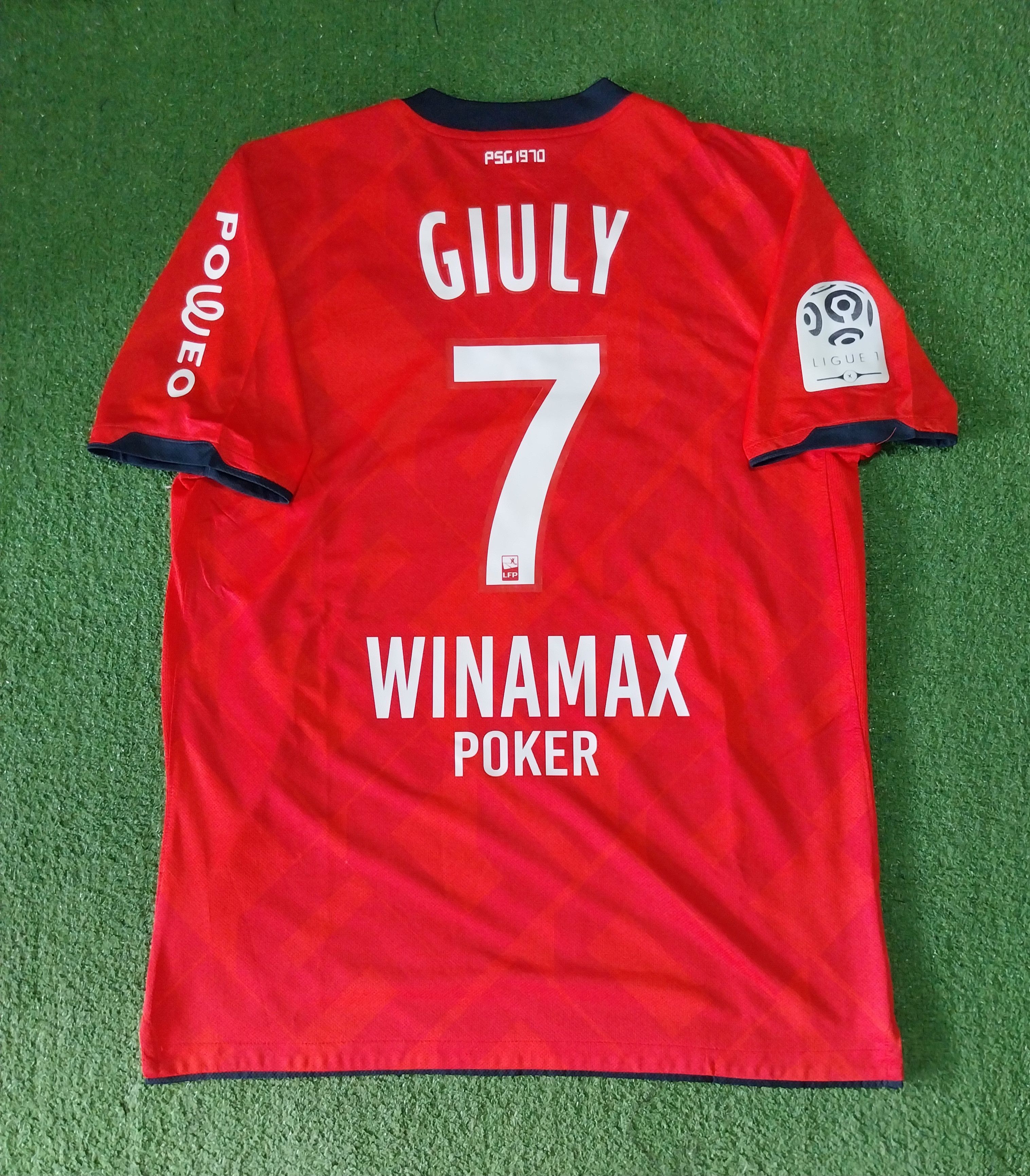 Nike Paris saint germain away 2010 ludovic giuly jersey football Size US L / EU 52-54 / 3 - 2 Thumbnail