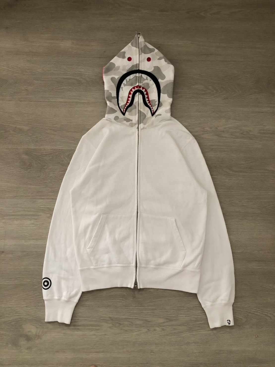 Bape Leopard Camo Shark Full Zip Hoodie | Grailed
