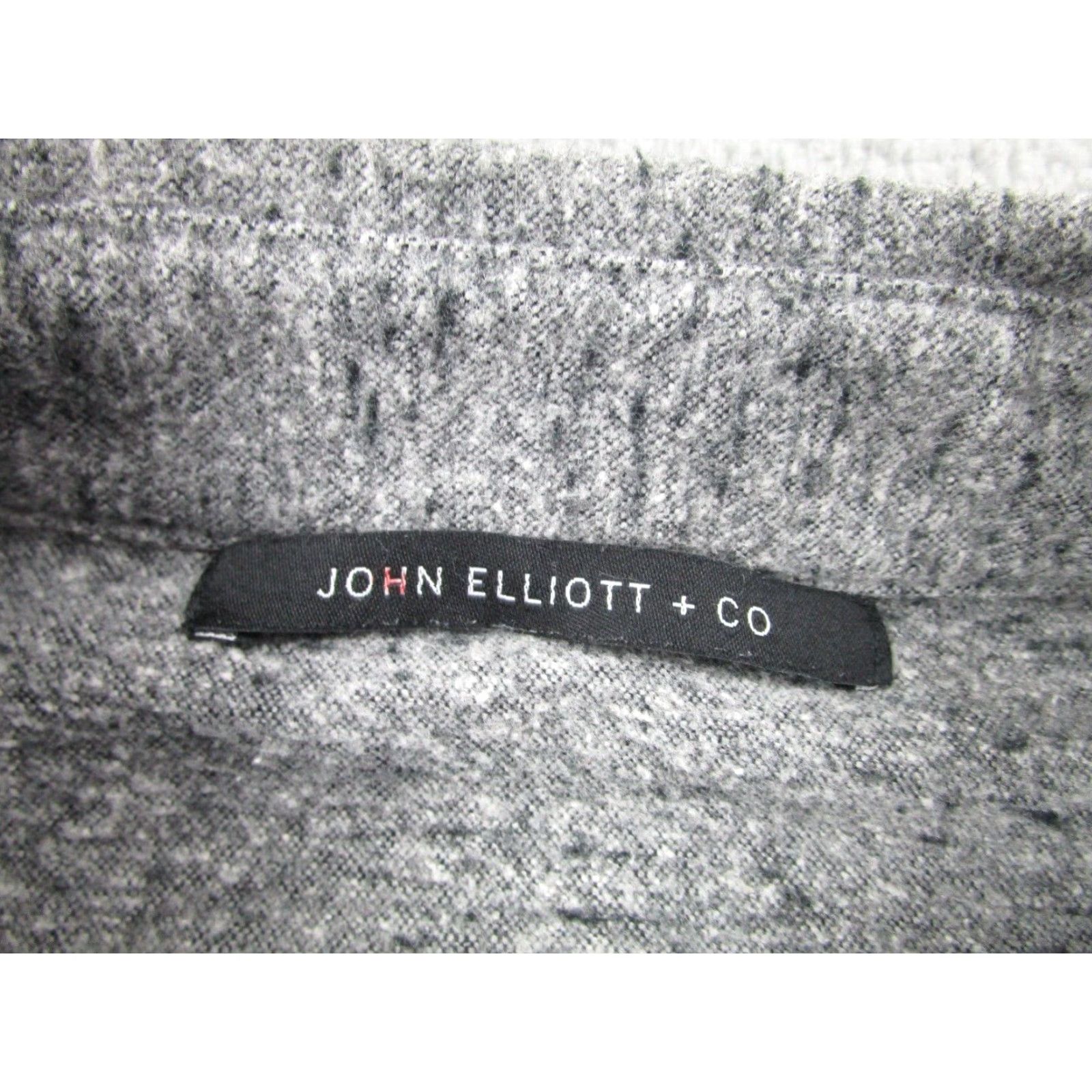 John Elliott John Elliott Shirt Mens M Gray Tweed Flannel Snap Button Shacket Indie Made in United States Size US M / EU 48-50 / 2 - 6 Thumbnail