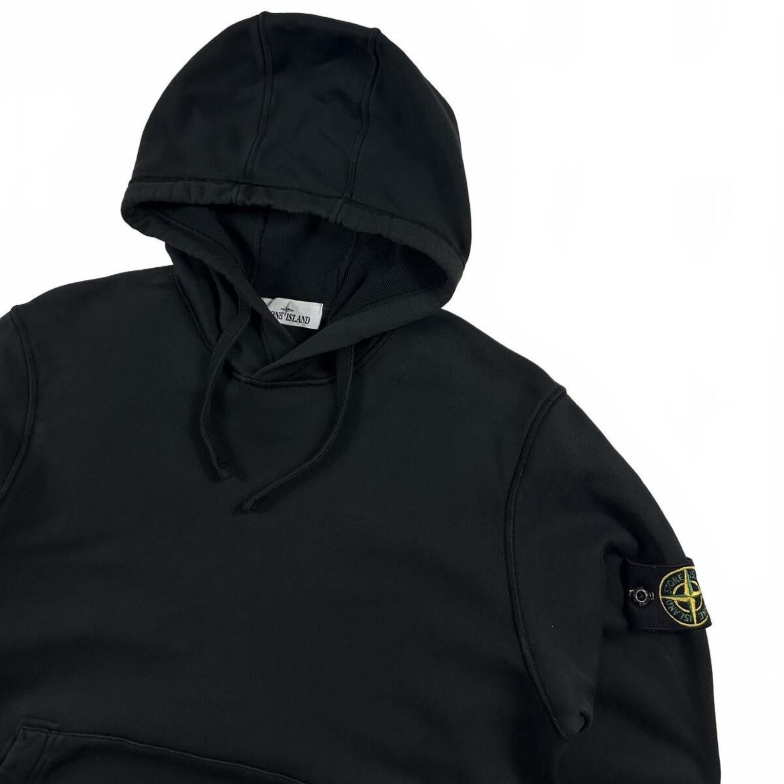 Stone Island Stone Island Cotton Pullover Hoodie Black Medium Size US M / EU 48-50 / 2 - 2 Thumbnail