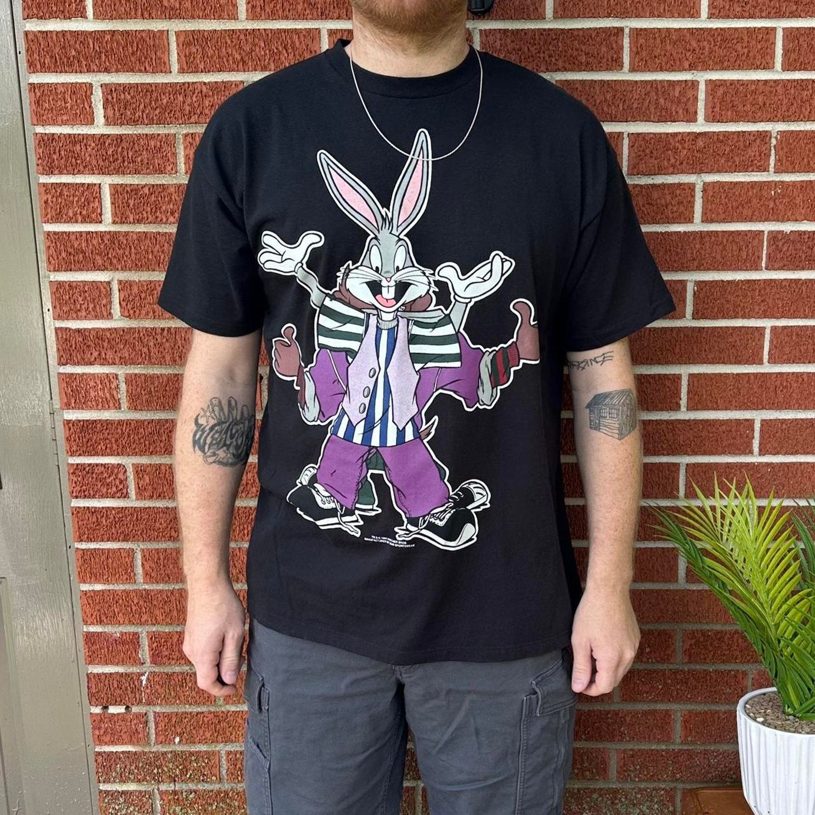Warner Bros Vintage 1994 looney tunes bugs and taz double sided shirt Size US XXL / EU 58 / 5 - 1 Thumbnail