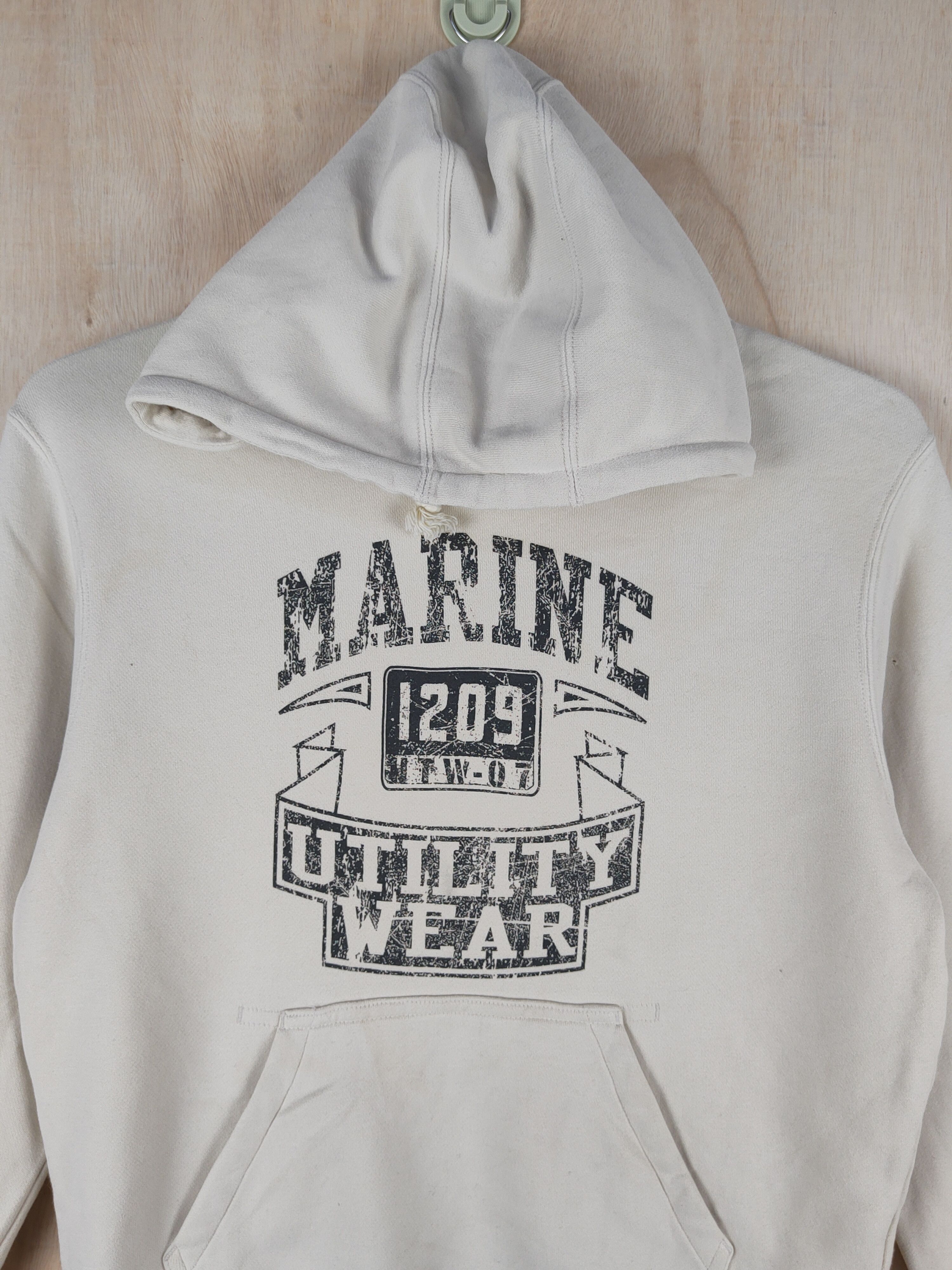 Japanese Brand × Vintage Uniqlo Cream Hoodie Marine Sweatshirts #S2496 Size US XS / EU 42 / 0 - 3 Thumbnail
