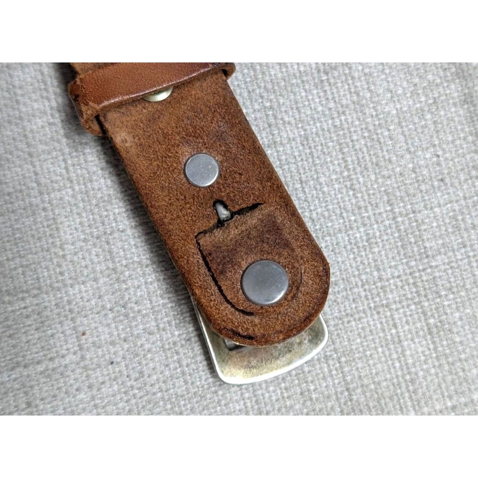 Vintage VINTAGE Looper belt Western Ranger belt 34 brown floral buckle cowhide leather Men Sized 34 Brown Floral Western Ranger belt Size 34 - 6 Thumbnail