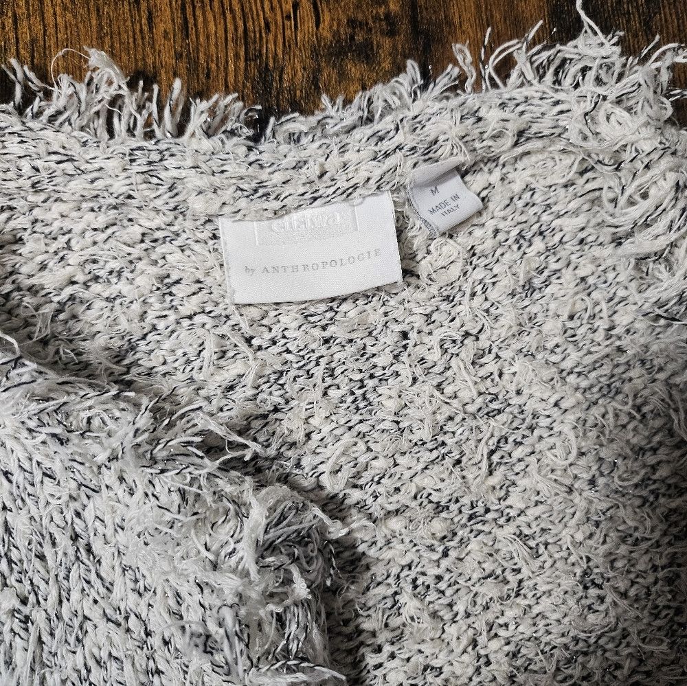 Anthropologie ett:twa by Anthropologie Fringe Boucle Open Cardigan Jacket Size M / US 6-8 / IT 42-44 - 5 Thumbnail