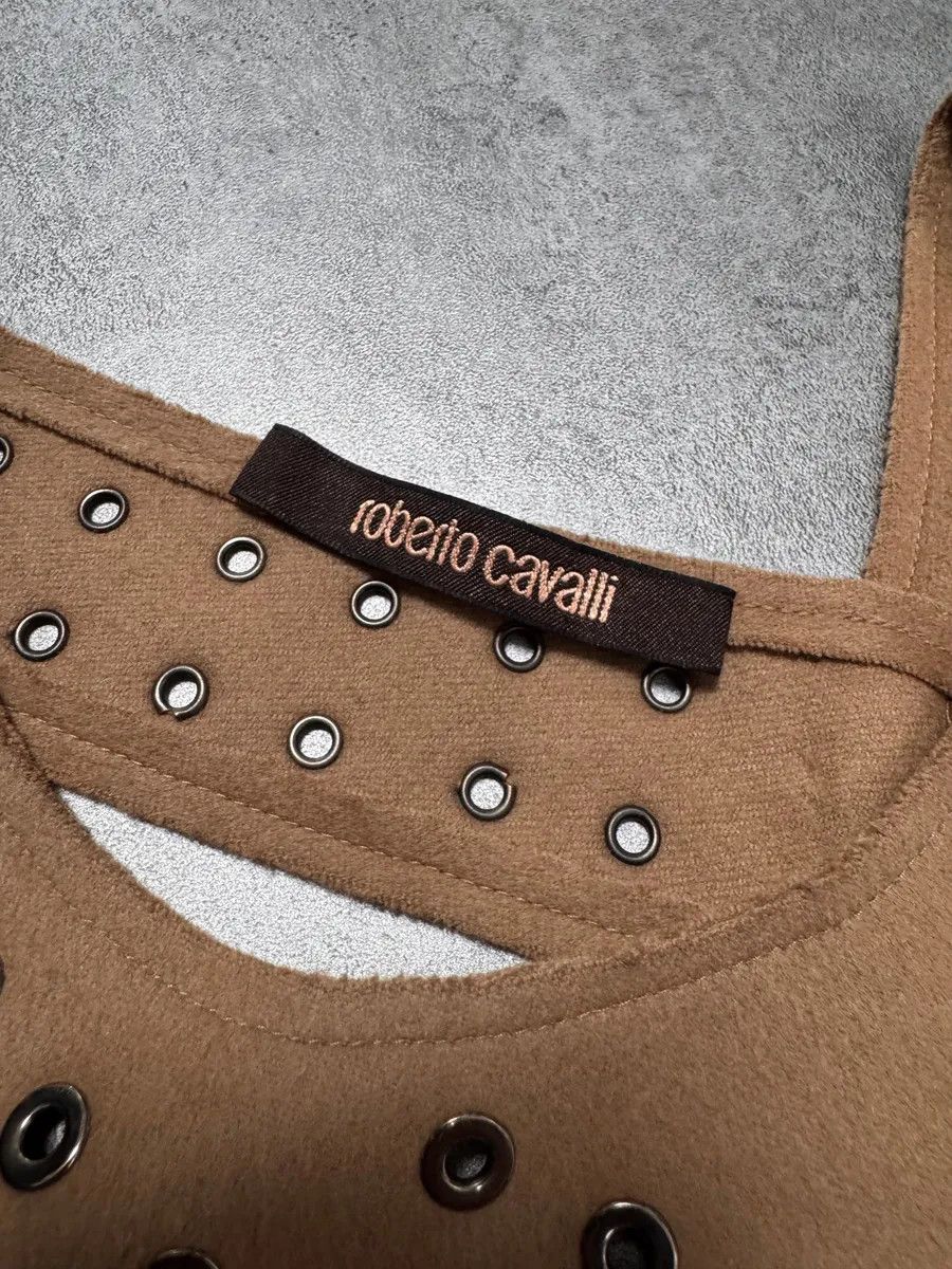 Designer × Roberto Cavalli × Vintage Roberto Cavalli Asymmetrical Studded Beige Dress Size XS / US 0-2 / IT 36-38 - 4 Thumbnail
