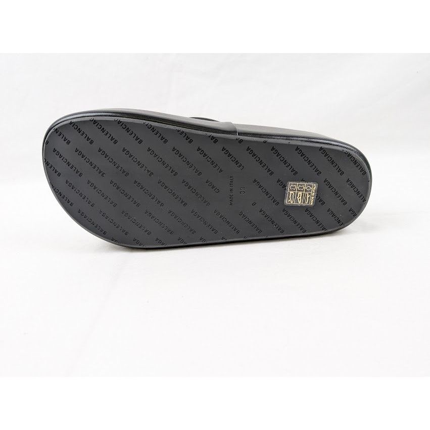 Balenciaga o1rshd1 Rise Thong Smooth Nappa/ Logo Slides in Black Size US 9 / IT 39 - 6 Thumbnail