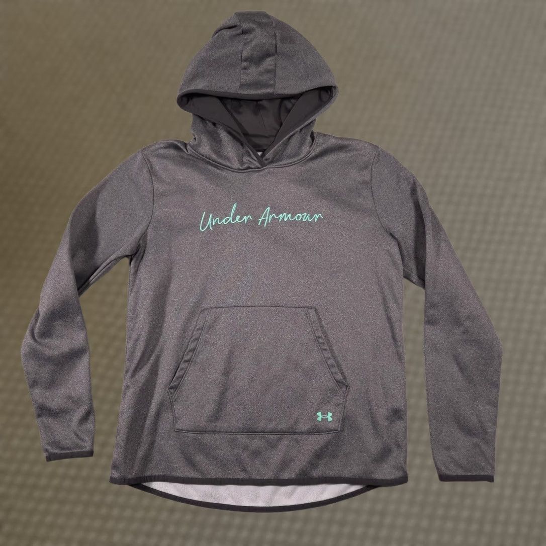 Under Armour Under Armour Hoodie Womens Small Gray Loose Fit Pullover Script Logo Pocket Hoodie Women Small Gray Loose Fit Script Logo Pocket Size S / US 4 / IT 40 - 1 Thumbnail
