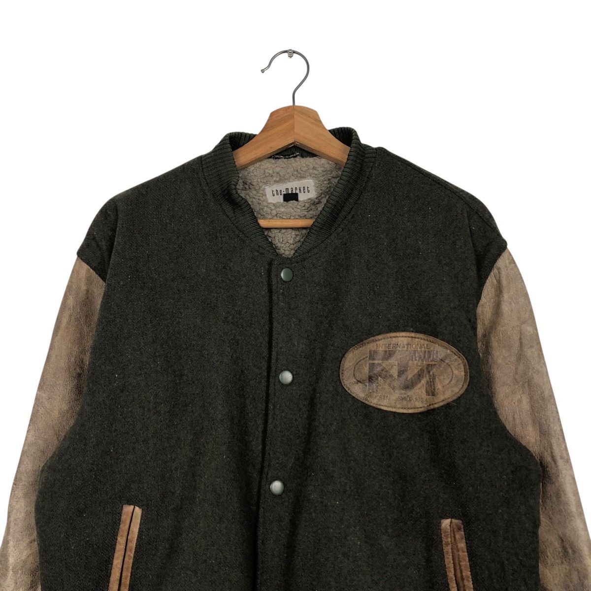 Japanese Brand 📌Vintage Leather Bomber Jacket The Market Issey Miyake Size US L / EU 52-54 / 3 - 4 Thumbnail