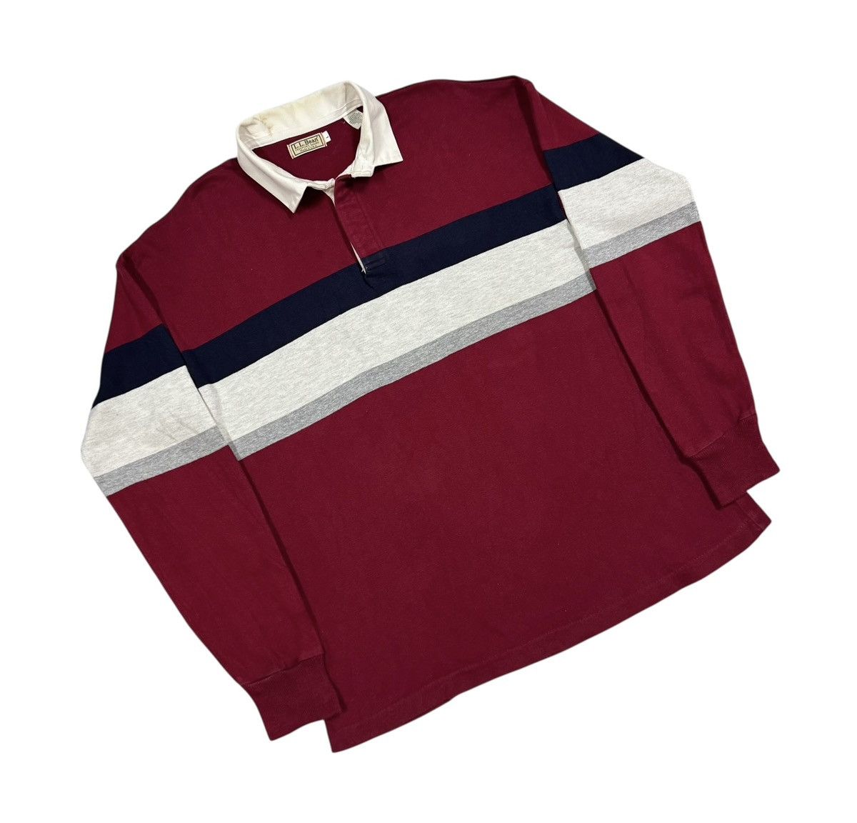 L.L. Bean Vtg🔥80’s LL Bean Rugby Stipred Shirt Made In Usa Size US L / EU 52-54 / 3 - 5 Thumbnail