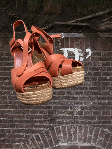 Jimmy Choo Jimmy Choo Peddle platform wedge sandals leather Size US 7.5 / IT 37.5 - 1 Thumbnail