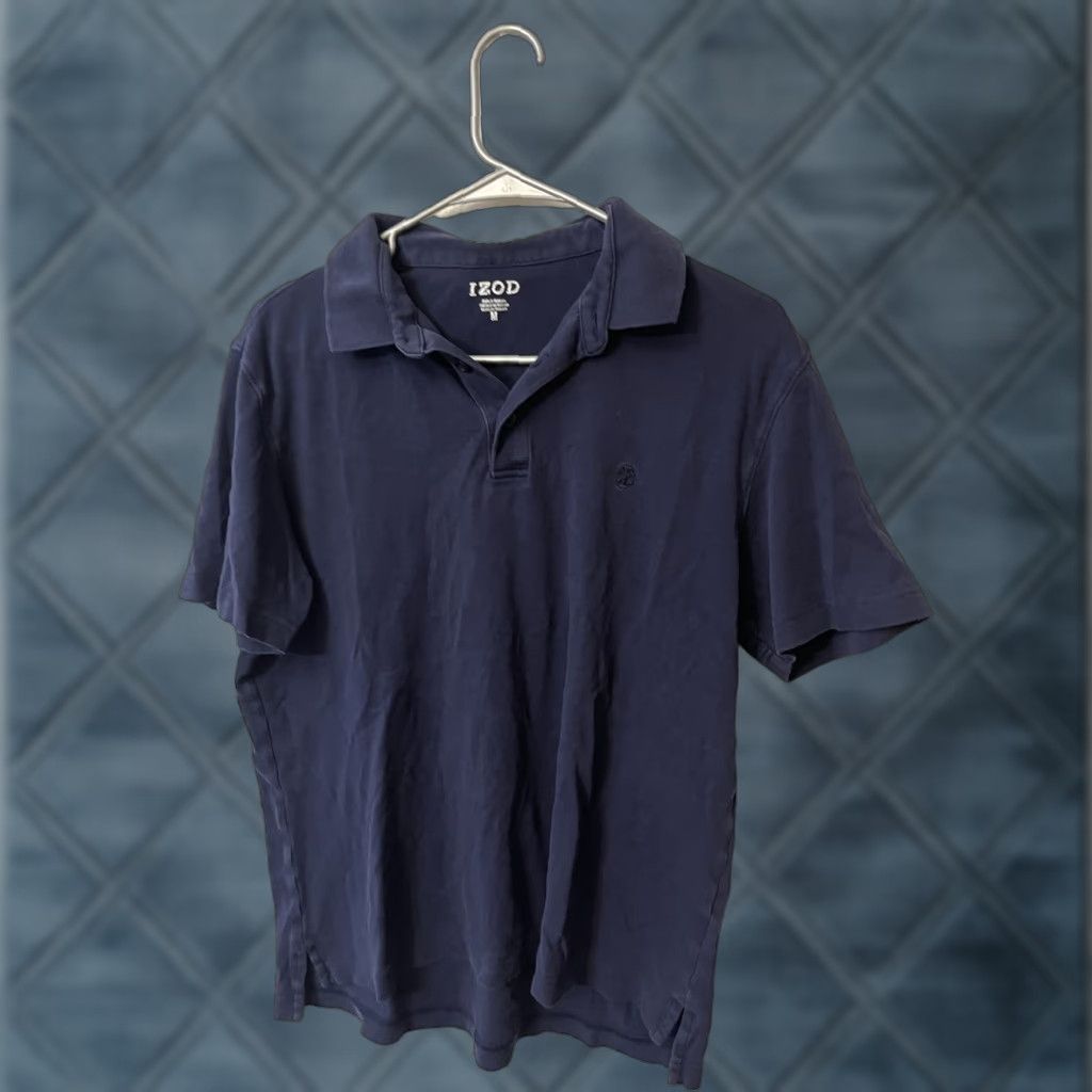 Izod IZOD Golf Polo Shirt Men M Blue 100% Cotton Classic Golf Casual Mens Size US M / EU 48-50 / 2 - 1 Thumbnail