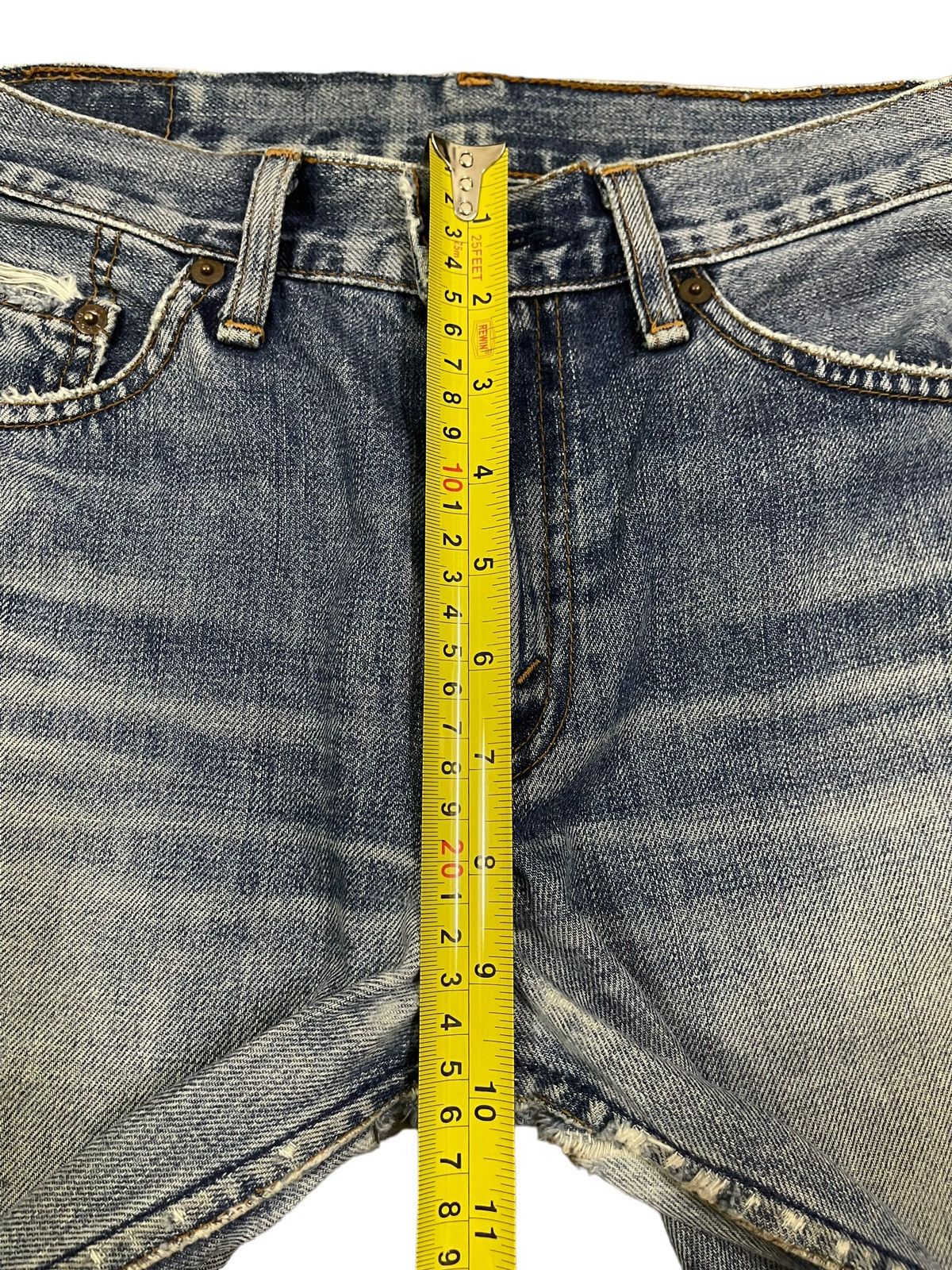 Levi's Vintage Japan 80s Levis Blue Wash Distressed Flare Jeans Size US 29 - 16 Thumbnail