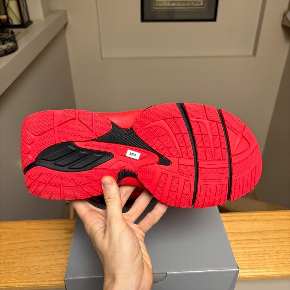 Balenciaga Balenciaga Red Black Tourist Strap Sandals Slides Size US 9 / EU 42 - 4 Thumbnail