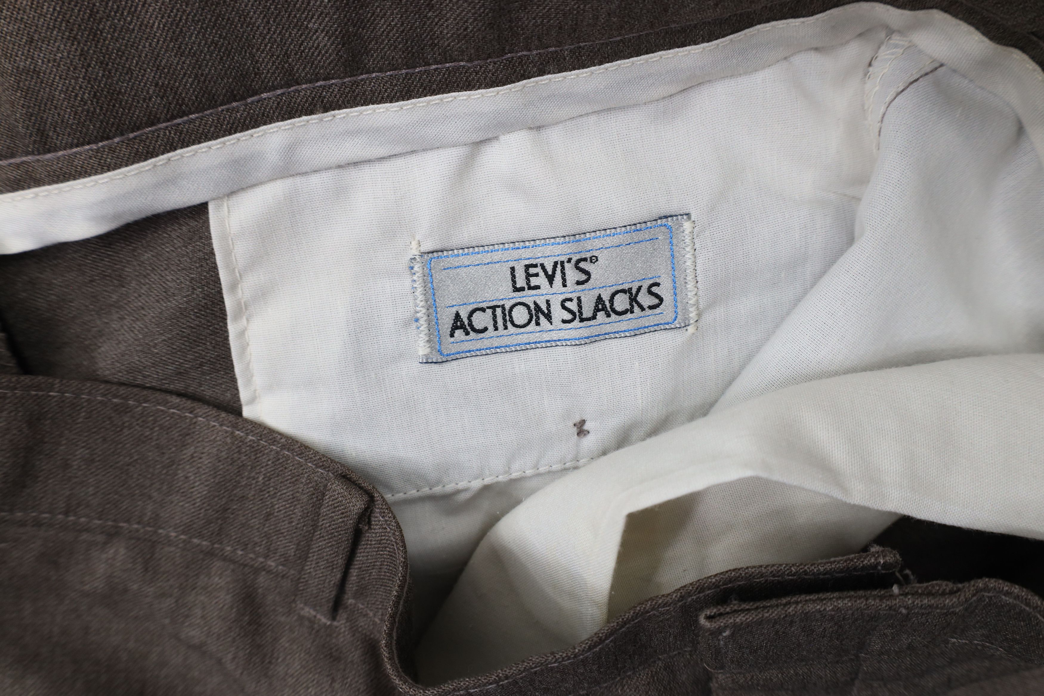 Levi's × Vintage Vintage 90s Levis Knit Flared Chino Pants Heather Brown Size US 36 / EU 52 - 9 Thumbnail