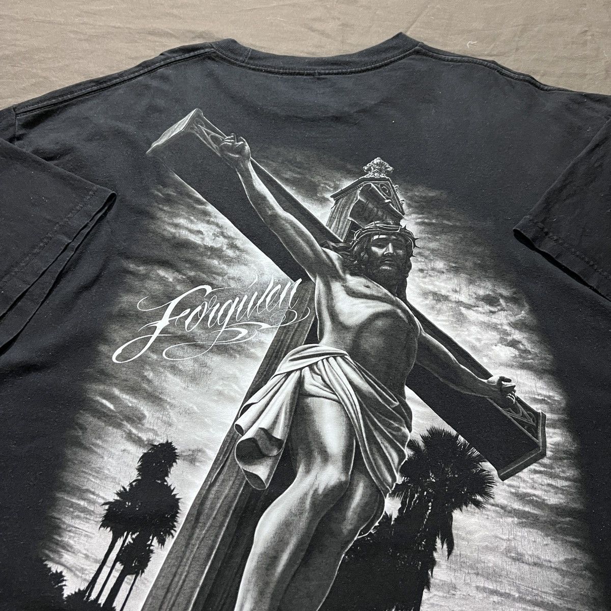Vintage Y2K Forgiven Jesus God Holy Bible Christ Tee 2XL Oversized Size US XXL / EU 58 / 5 - 5 Thumbnail