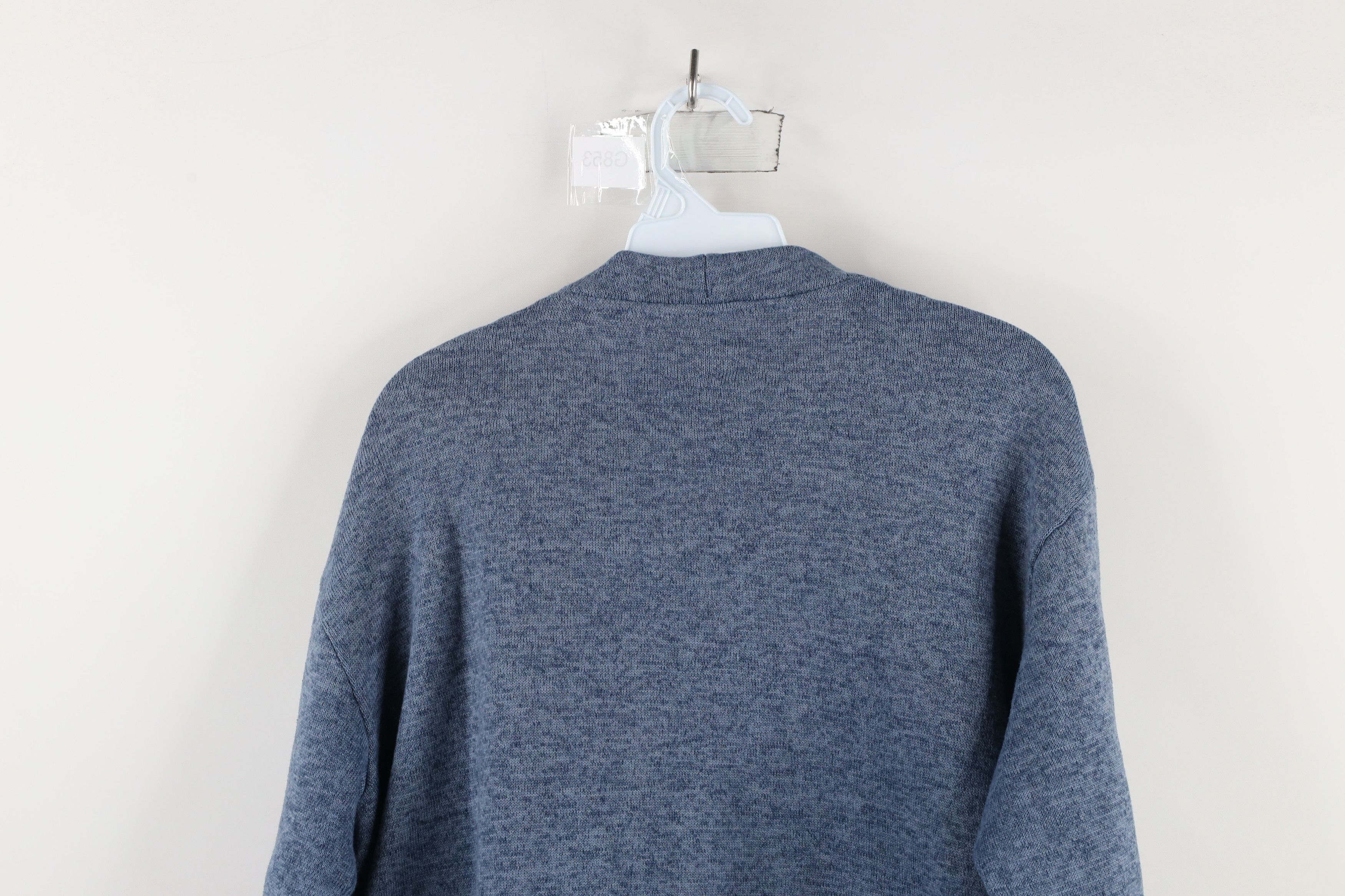 Vintage Vintage 90s Streetwear Boxy Fit Knit Cardigan Sweater Blue Size US S / EU 44-46 / 1 - 9 Thumbnail