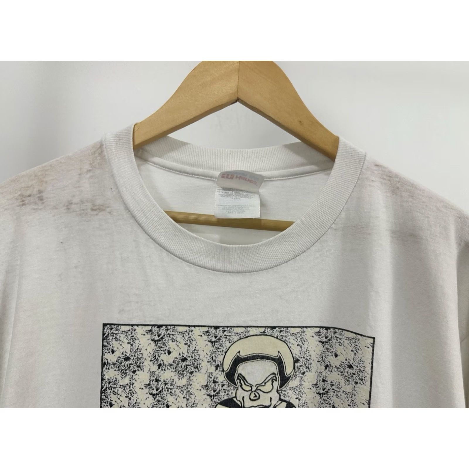 Hanes VINTAGE Pledge Allegiance to the Flag Glow In The Dark Hidden Weed Clown T-Shirt L Size US L / EU 52-54 / 3 - 6 Thumbnail