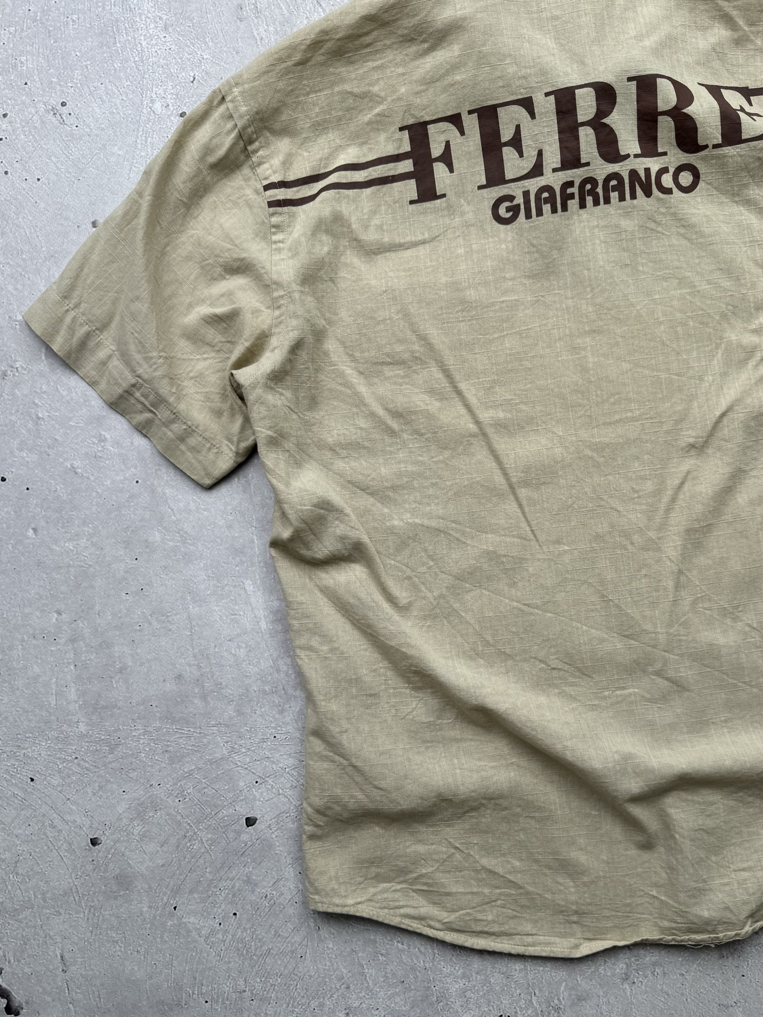 GF Ferre × Japanese Brand × Vintage GF Ferre Vintage Linen Shirt Size L / US 10 / IT 46 - 6 Thumbnail