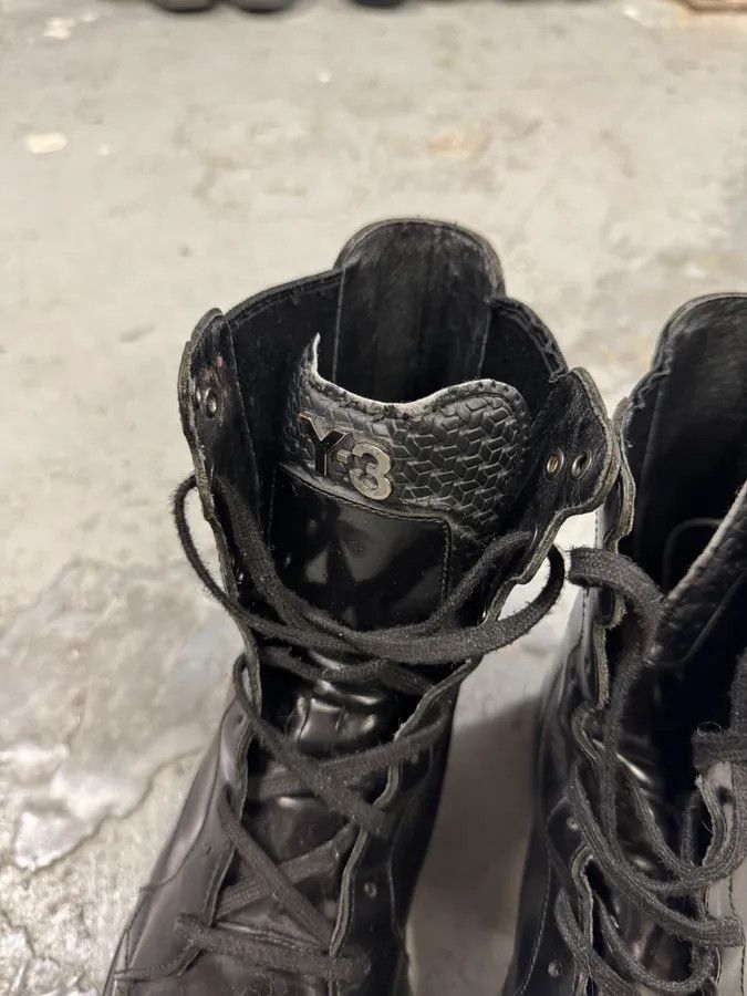 Vintage × Yohji Yamamoto Yohji Yamamoto Y3 Black Leather Boots Size US 11 / EU 44 - 5 Thumbnail