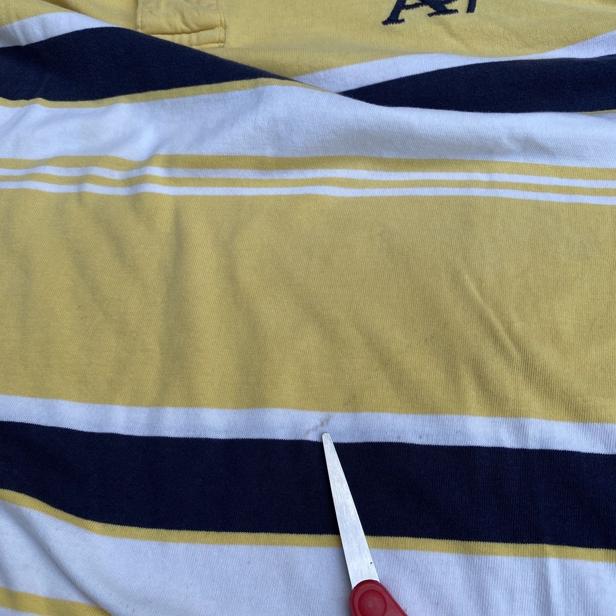 Aeropostale Aeropostale Shirt Size XL Striped Polo Short Sleeve A87 Y2K Size US XL / EU 56 / 4 - 7 Thumbnail