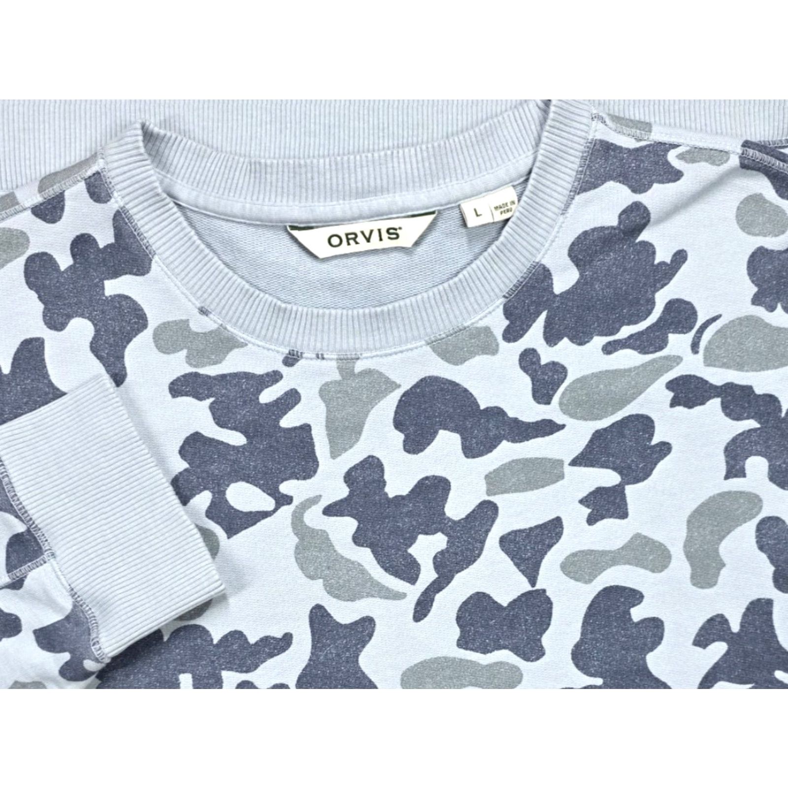 Orvis Orvis Blue Camouflage Riverside Printed Women Sz L Crew Neck Sweater’s Blue Size L / US 10 / IT 46 - 2 Thumbnail